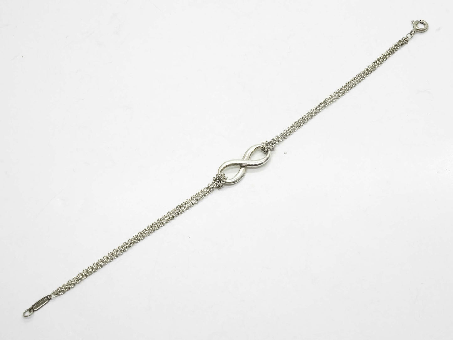 Tiffany & Co Infinity Double Chain Bracelet Sterling Silver