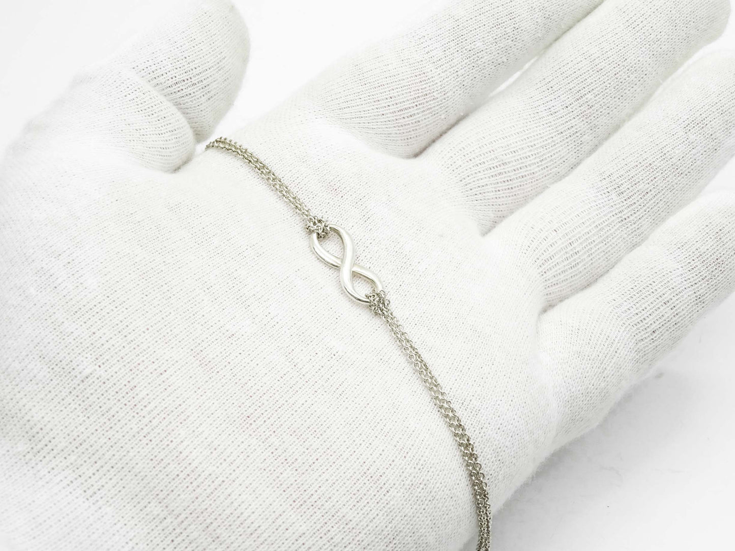 Tiffany & Co Infinity Double Chain Bracelet Sterling Silver