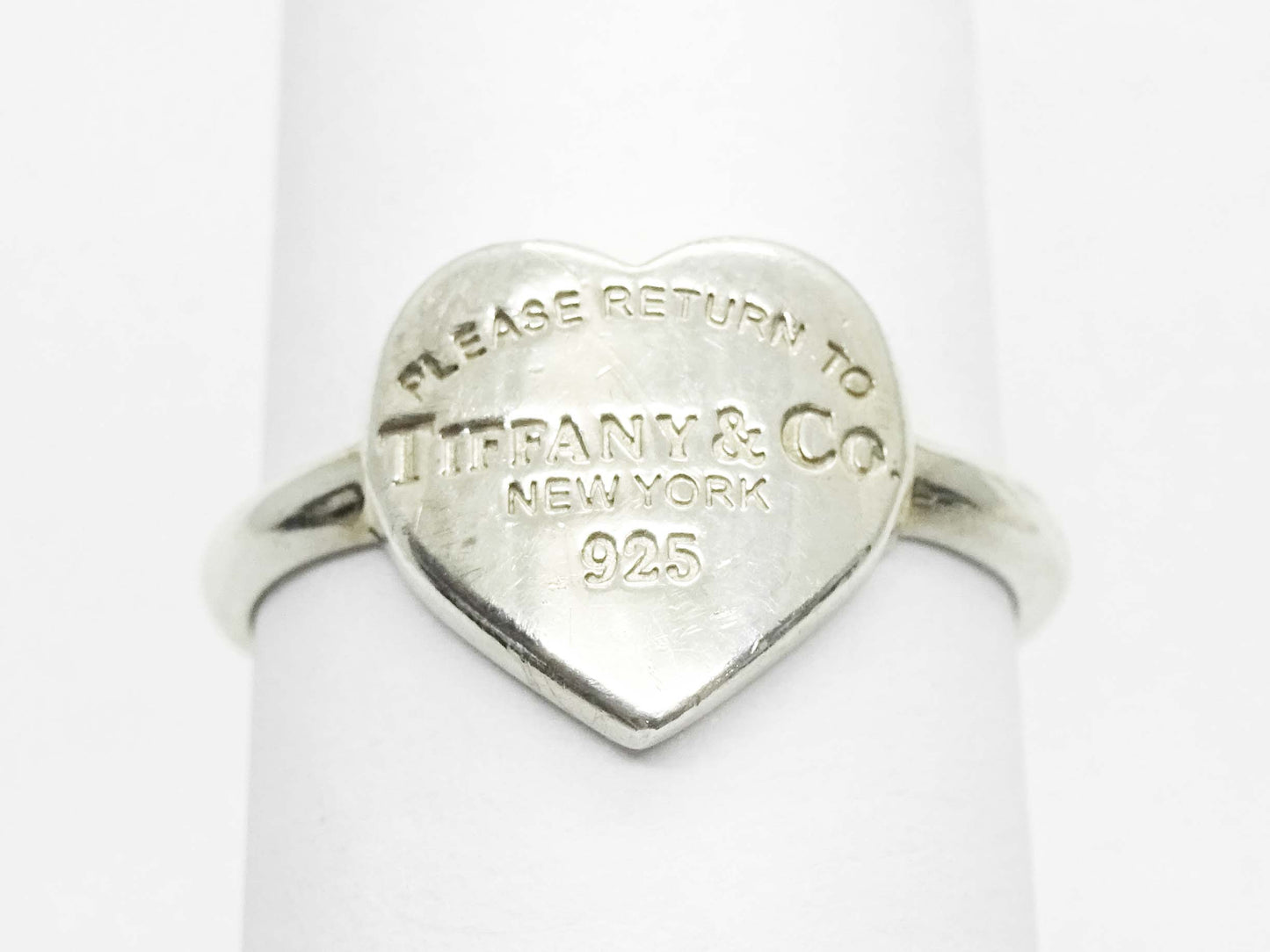 Vintage Return to Tiffany Heart Ring Sterling Silver Size 8