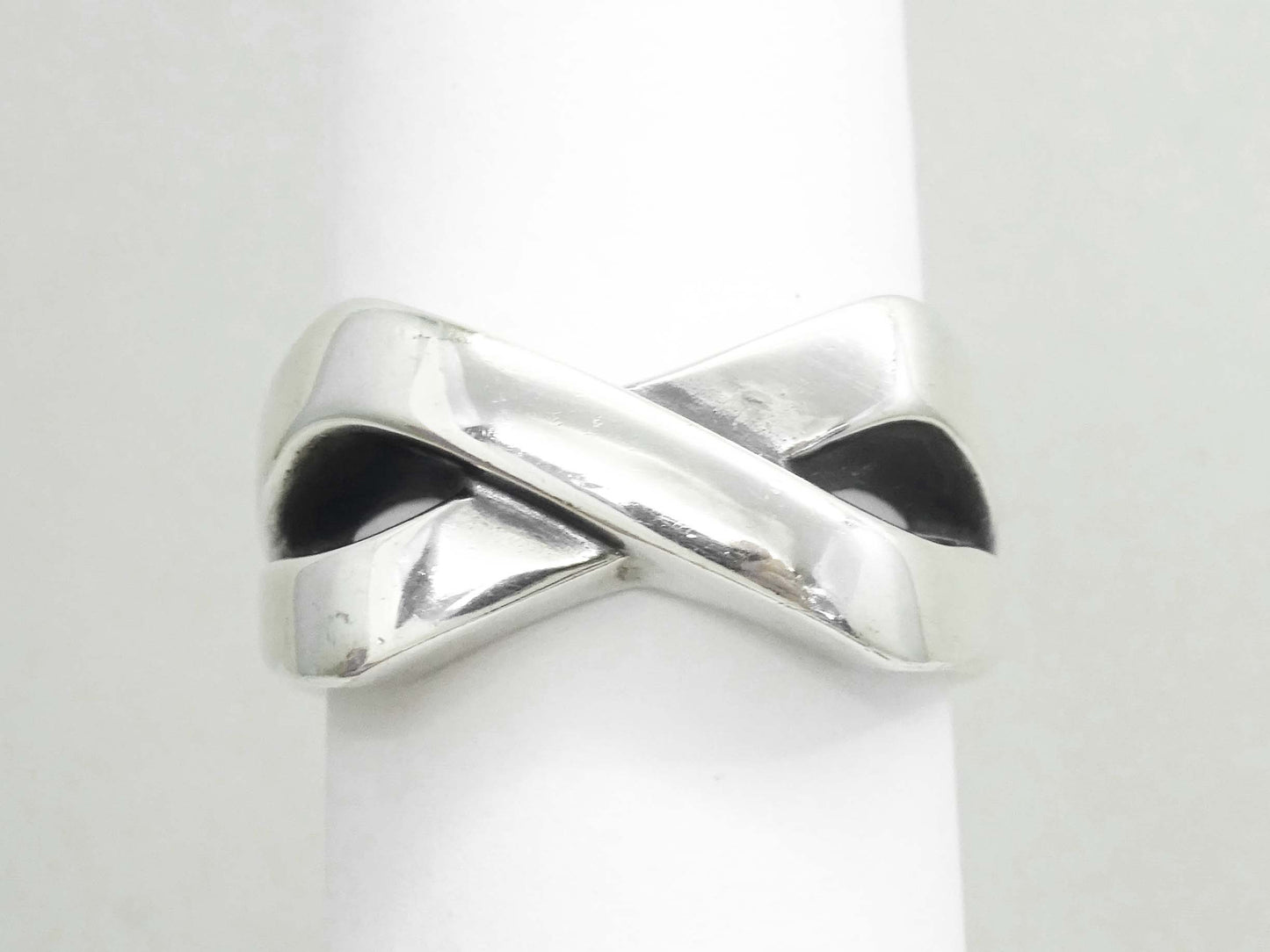 Vintage 1998 James Avery Designer Crisscross Ring Sterling Silver Size 10.25