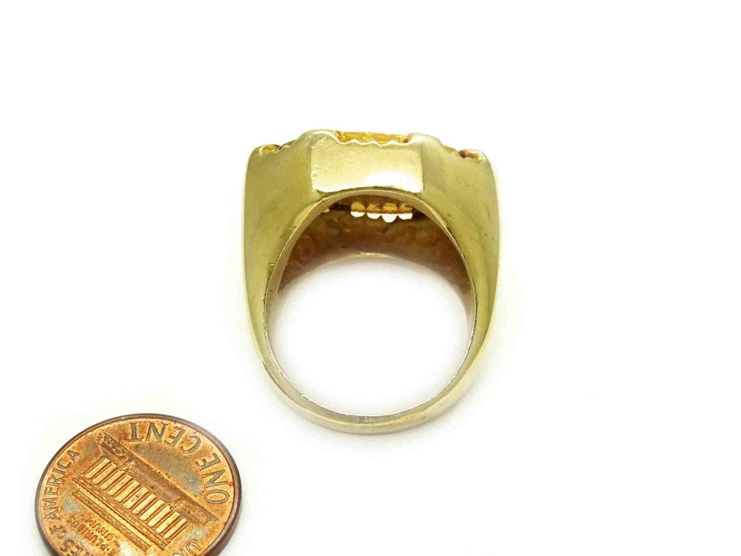 1878 Gold 20 Francs Coin Ring 14k Gold Setting 30.8 Grams Size 8.5