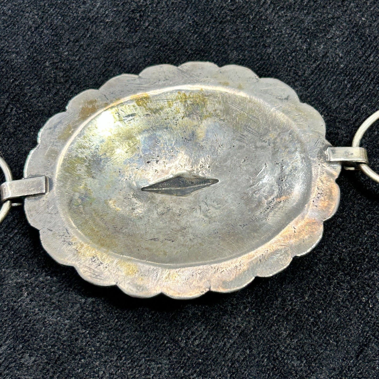 Navajo Silver 43.5" Concho Belt - 12  2" x 2.5" Conchos - 392.8g