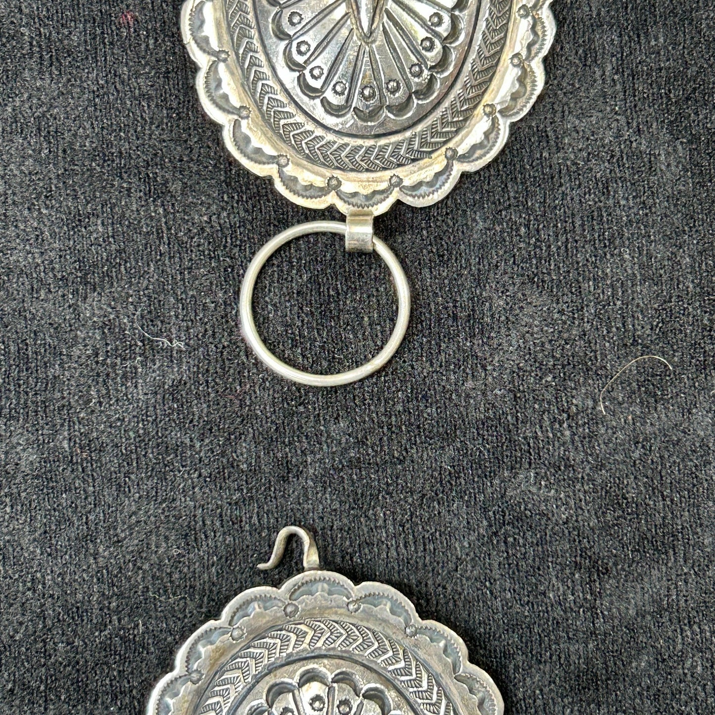 Navajo Silver 43.5" Concho Belt - 12  2" x 2.5" Conchos - 392.8g