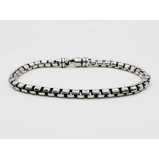 David Yurman Box Chain Bracelet Sterling Silver