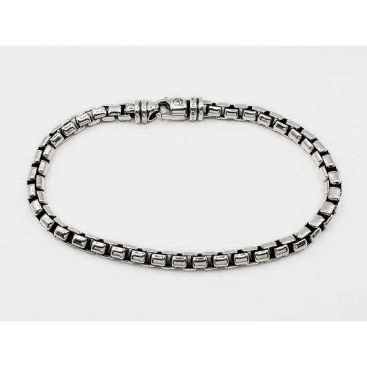 David Yurman Box Chain Bracelet Sterling Silver