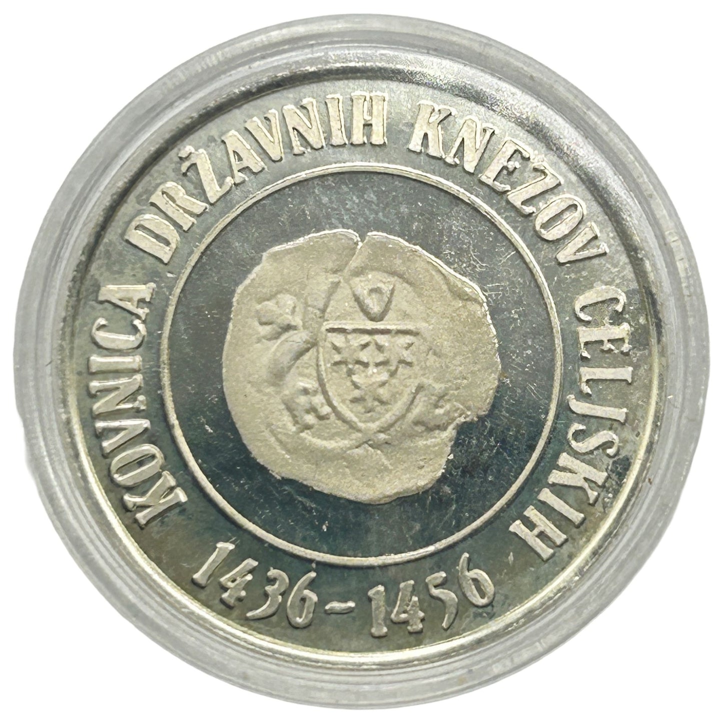 1991 Slovenia Coppia Medaglie SREBRNIK - 1. Svetovnemu 925 Sterling Silver Coin