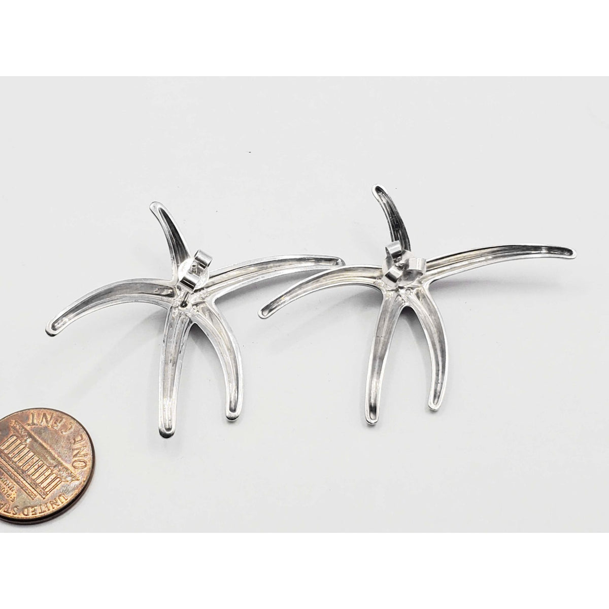 Vintage Tiffany & Co Elsa Peretti Starfish Earrings Sterling Silver