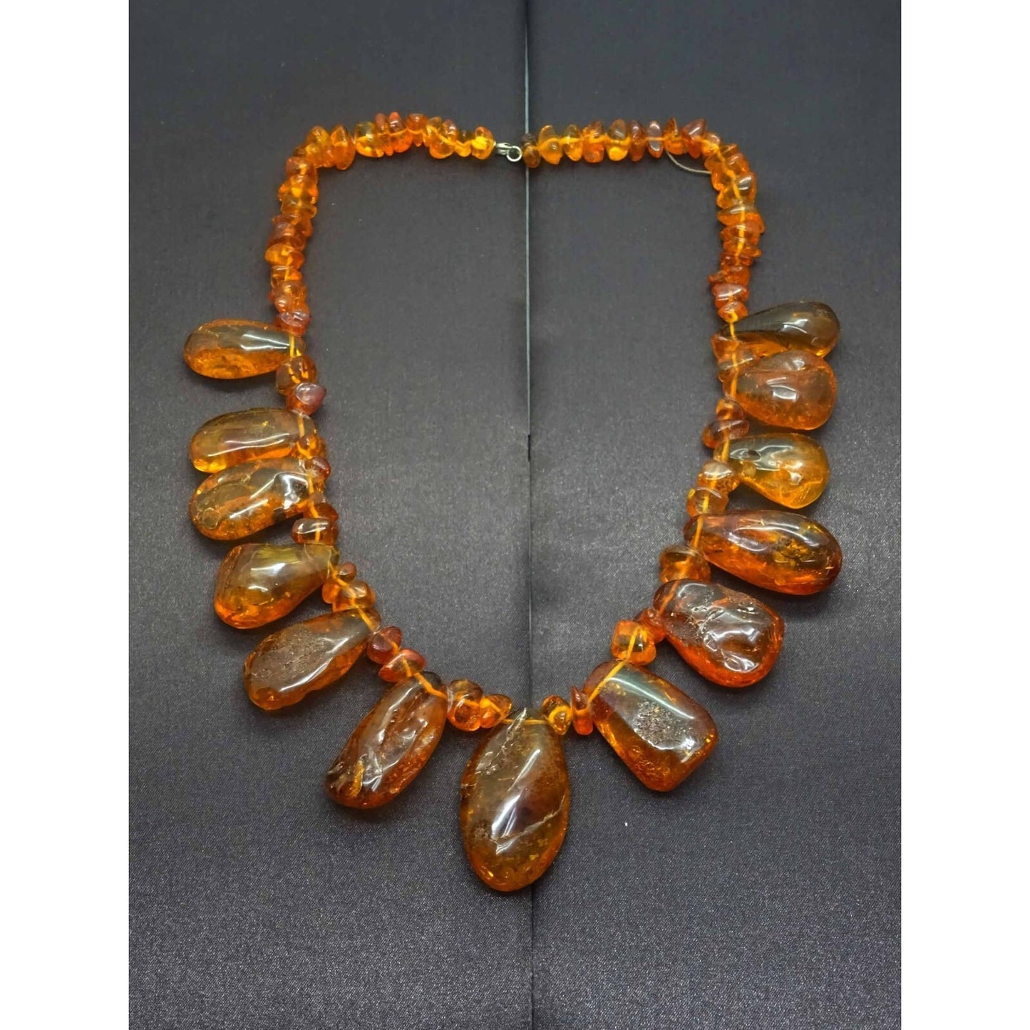 Estate Baltic Amber Chunky Freeform Nugget Necklace 20.5"