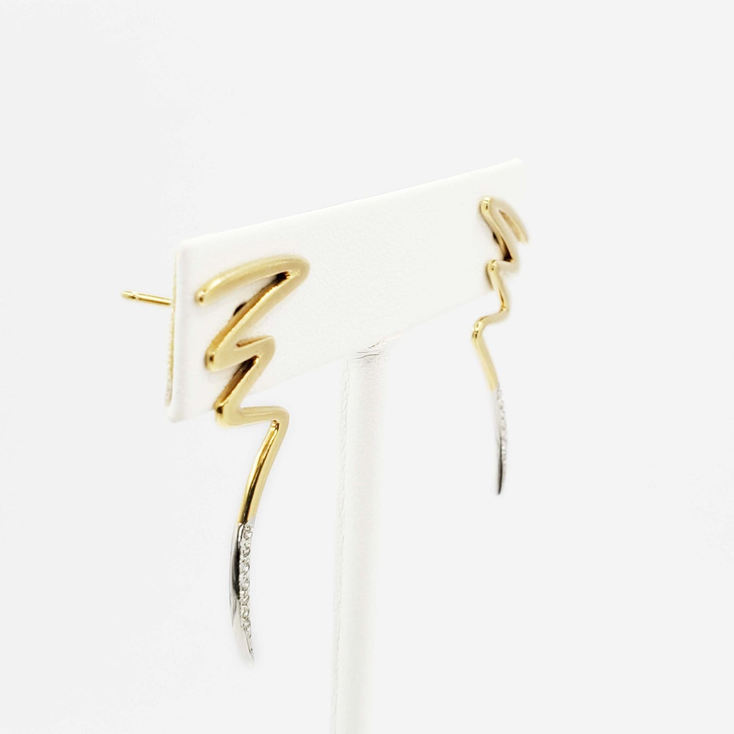Tiffany & Co Paloma Picasso Scribble Diamond Earrings 18k Gold & Platinum