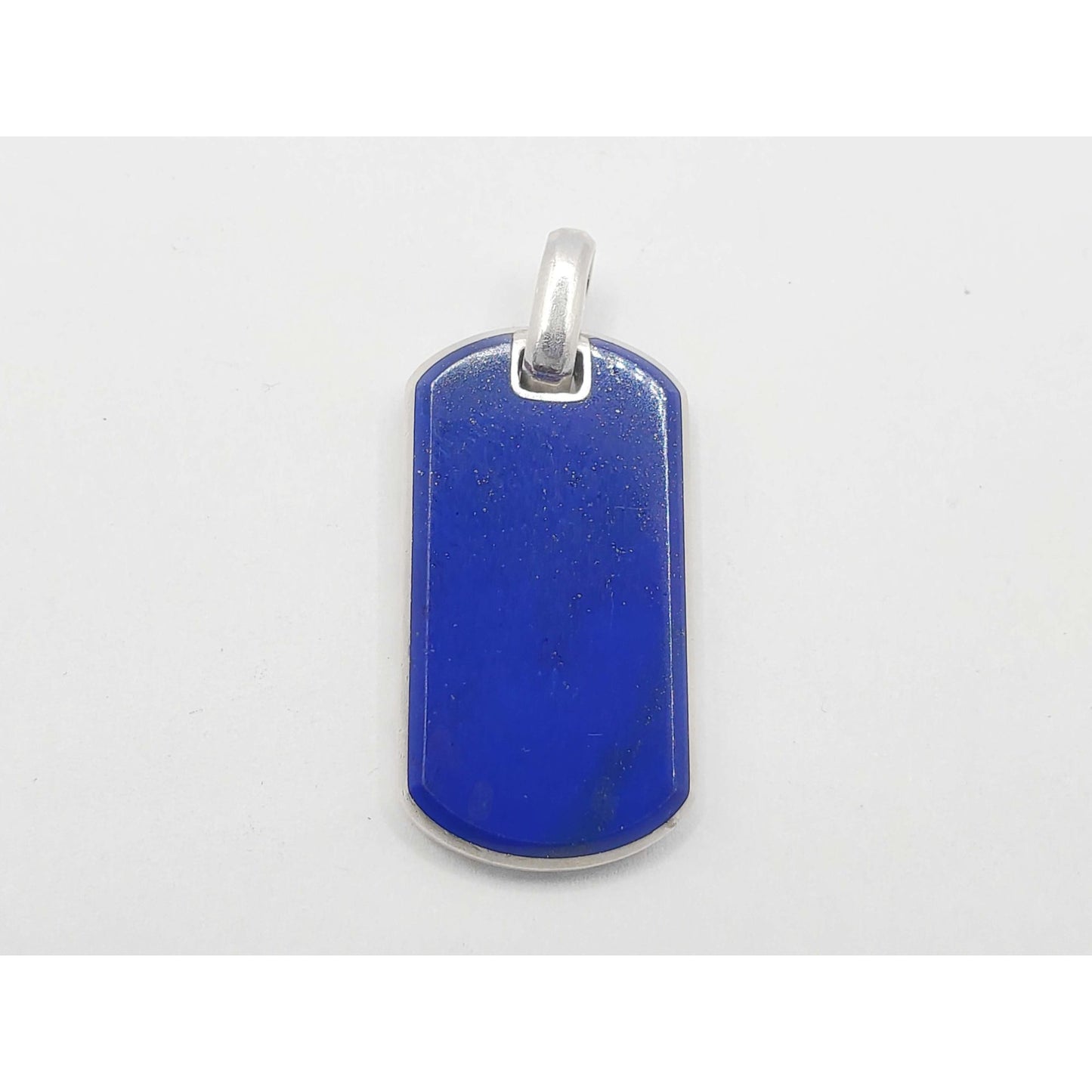 David Yurman Chevron Tag Sterling Silver with Lapis Lazuli
