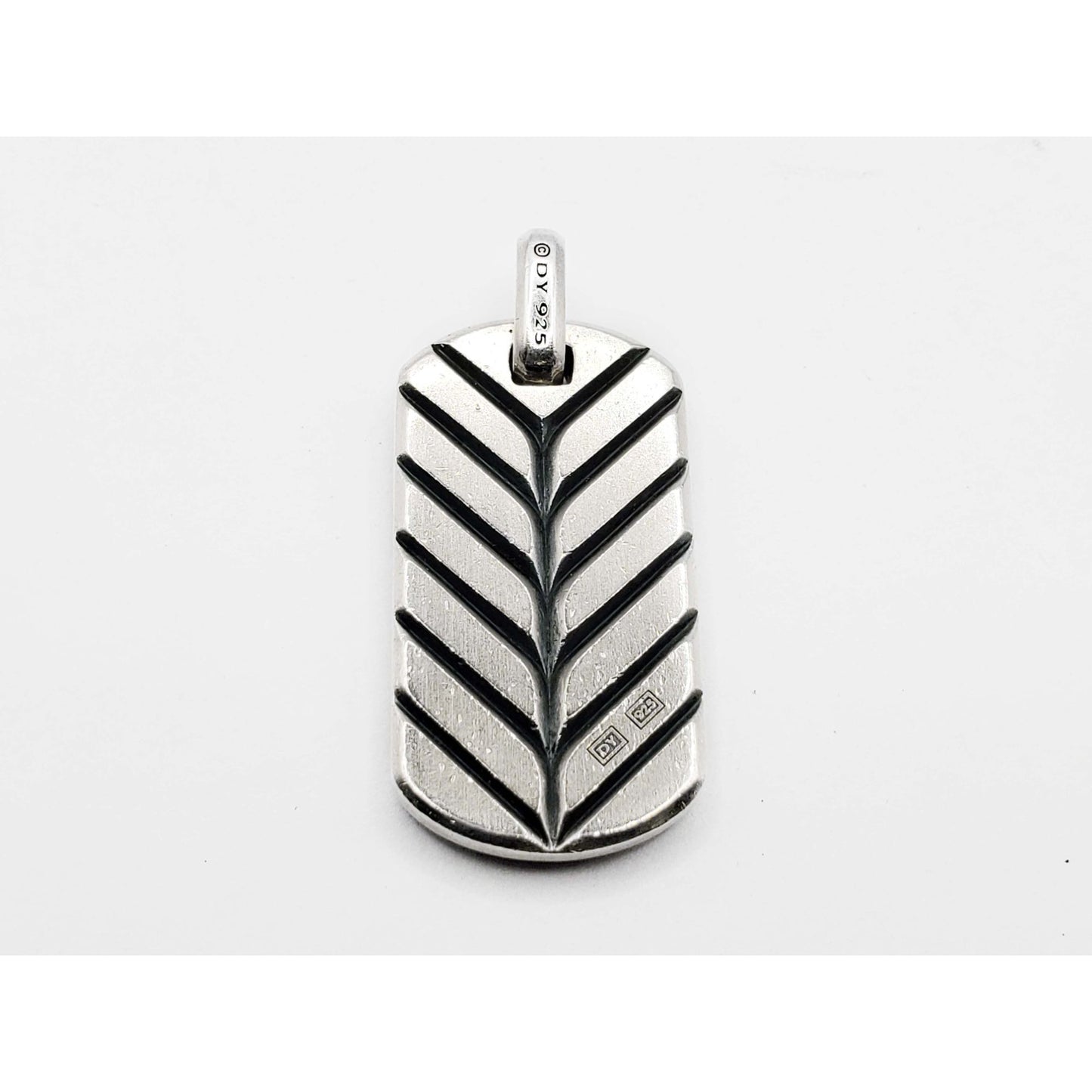 David Yurman Chevron Tag Sterling Silver with Lapis Lazuli