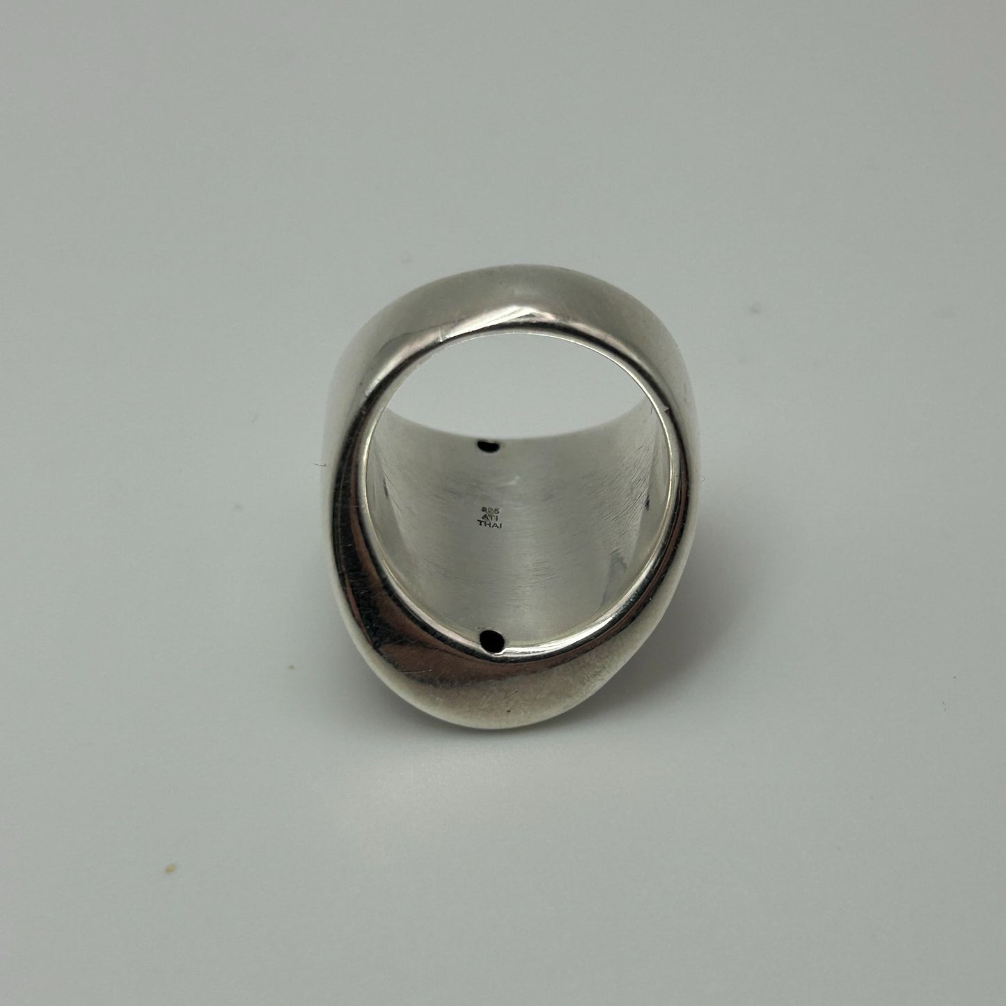 Bohemian Thai 925 Sterling Silver Concave Ring