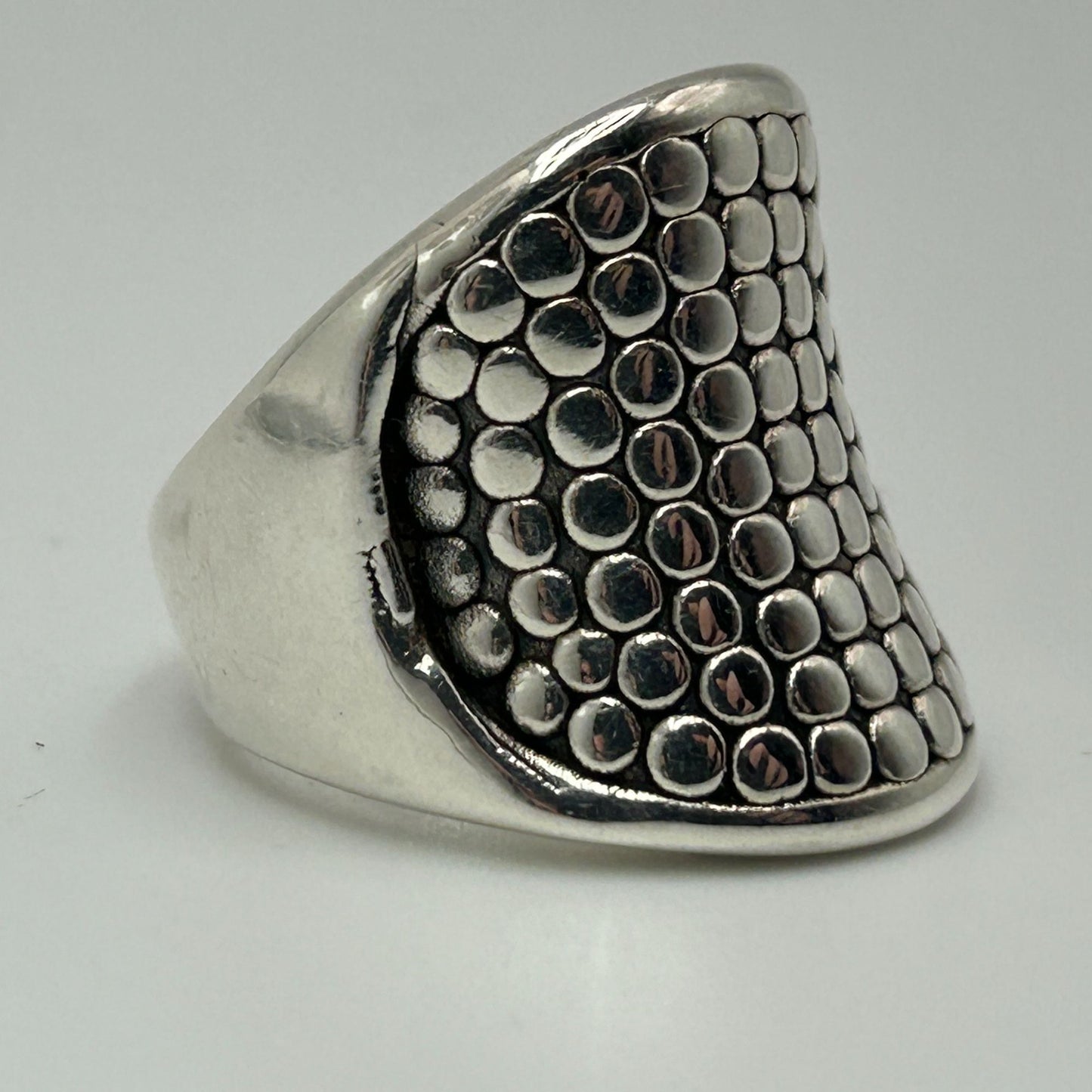 Bohemian Thai 925 Sterling Silver Concave Ring
