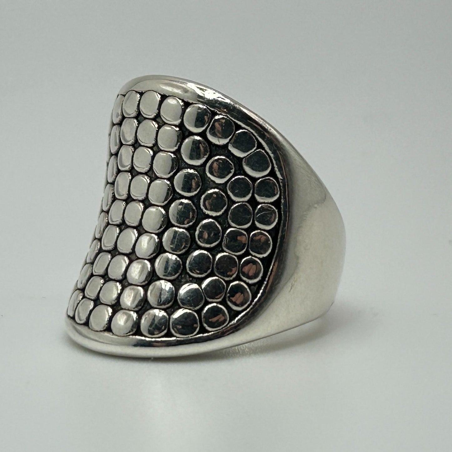 Bohemian Thai 925 Sterling Silver Concave Ring