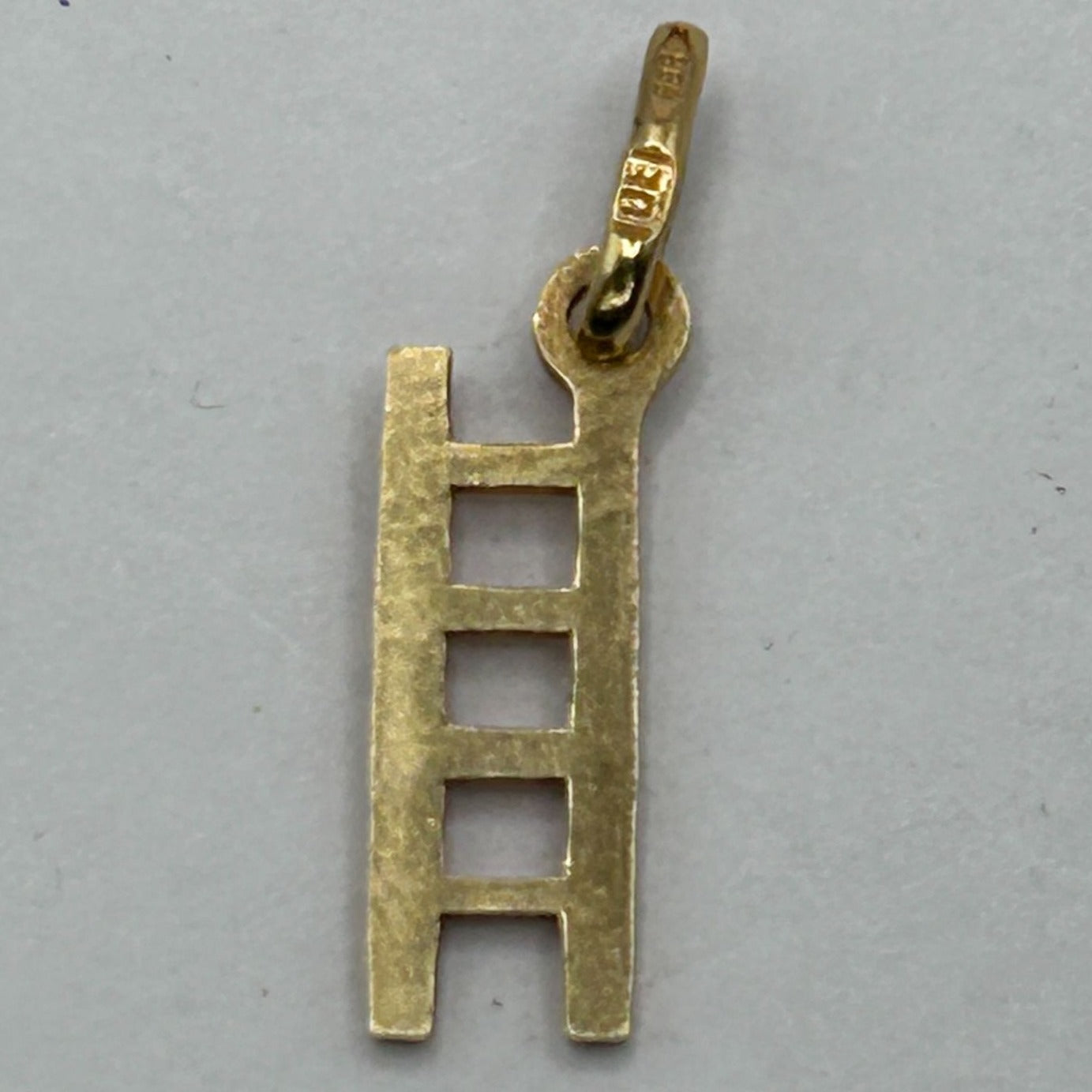 14k Yellow Gold Ladder Necklace Pendant Charm