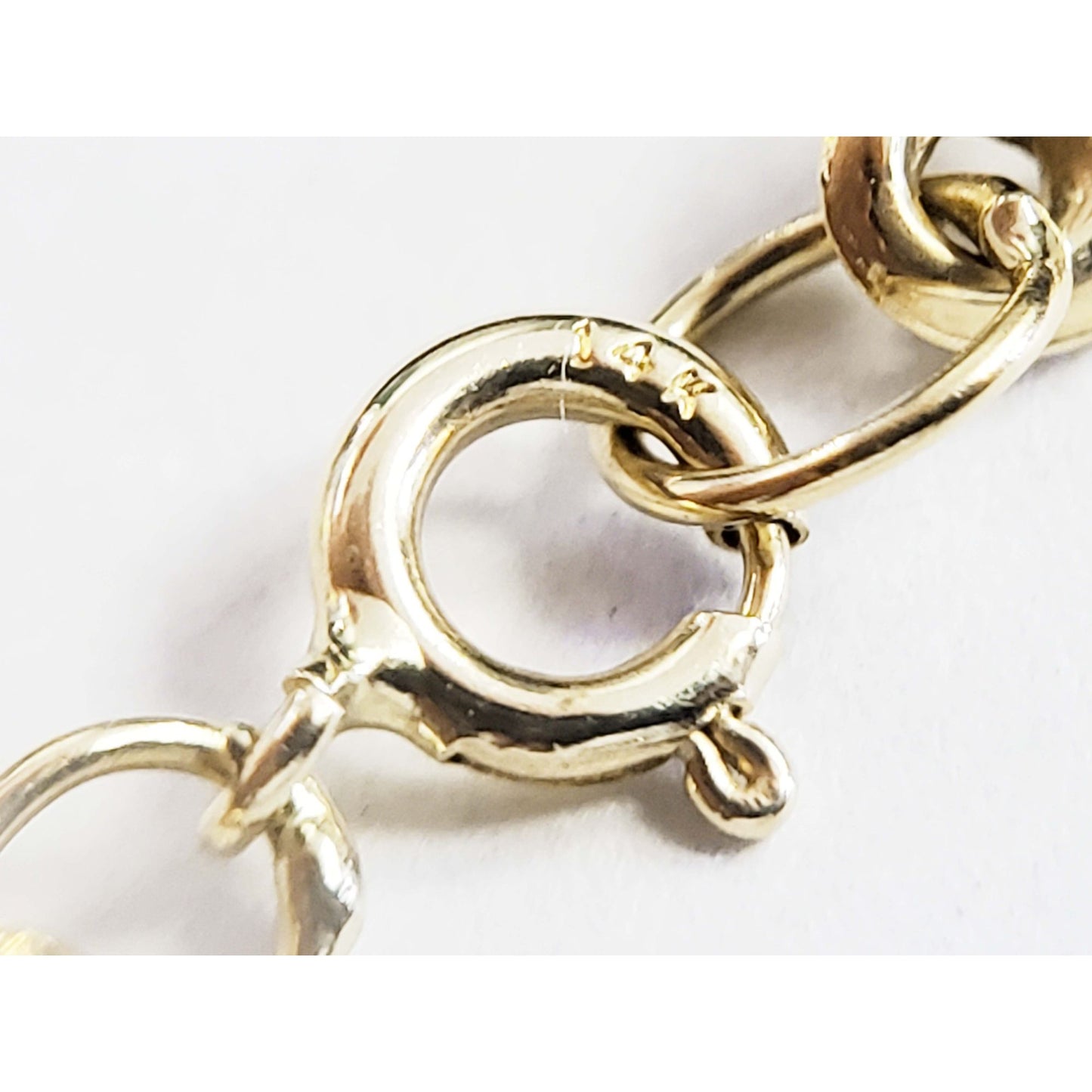 4mm Puffed Mariner Style Link Chain Necklace 20" 14k Gold