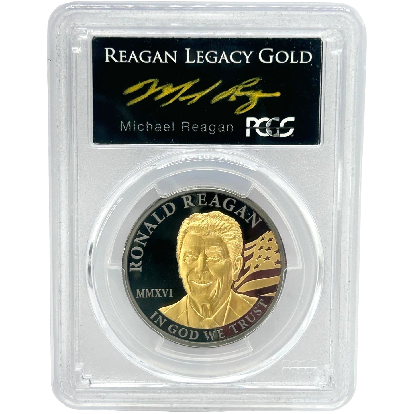 2016 $200 1oz .9999 Gold Ronald Reagan Legacy Gold PCGS PR69 DCAM - Black Proof