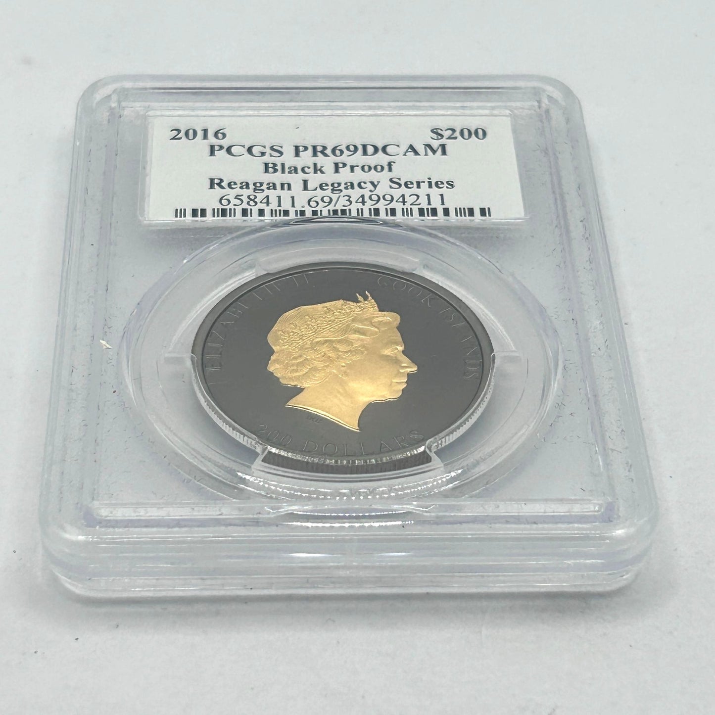 2016 $200 1oz .9999 Gold Ronald Reagan Legacy Gold PCGS PR69 DCAM - Black Proof
