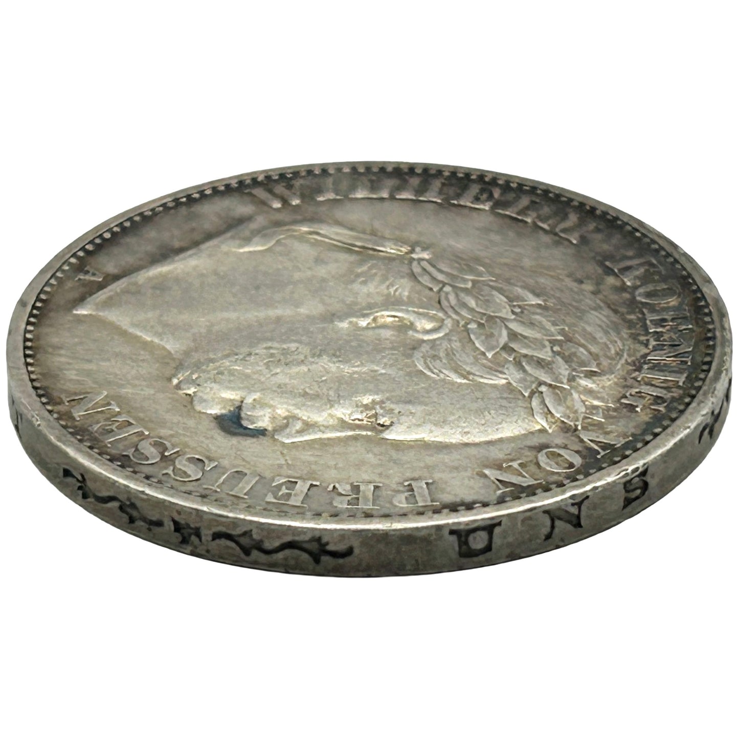 1866-A Preussen 1 Vereinsthaler German States Silver Coin - King William I