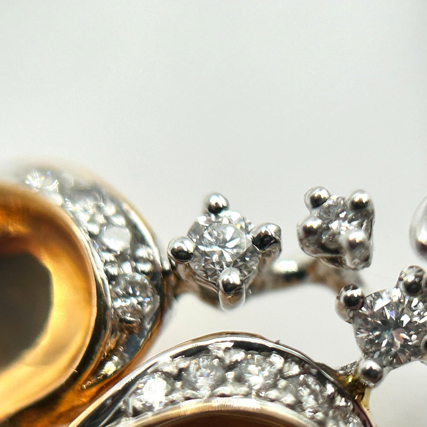 18k .27ctw Diamond Heart Stud Earrings - Stardust Diamonds 18k Two-Tone Gold