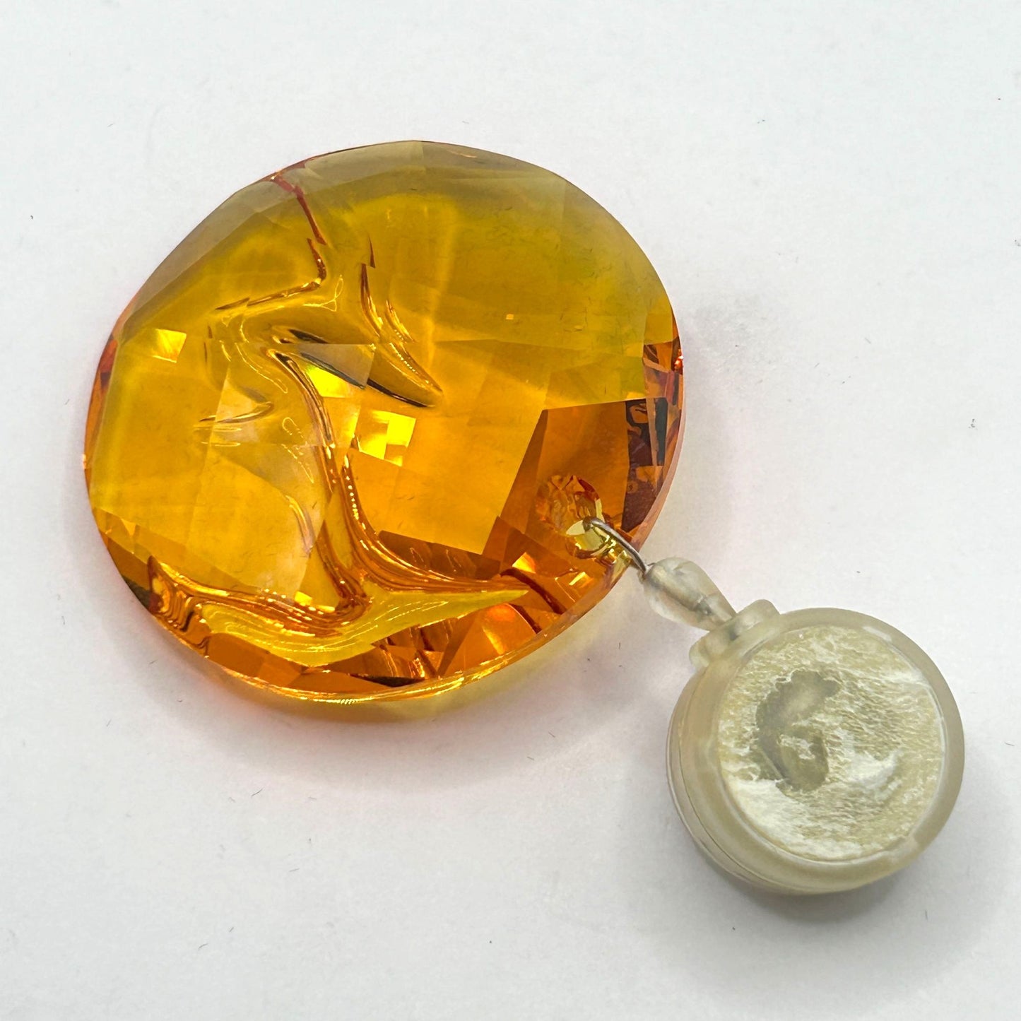 Swarovski Crystal 2010 SCS 1017151 Fire Topaz Window Ornament Used w Box and COA