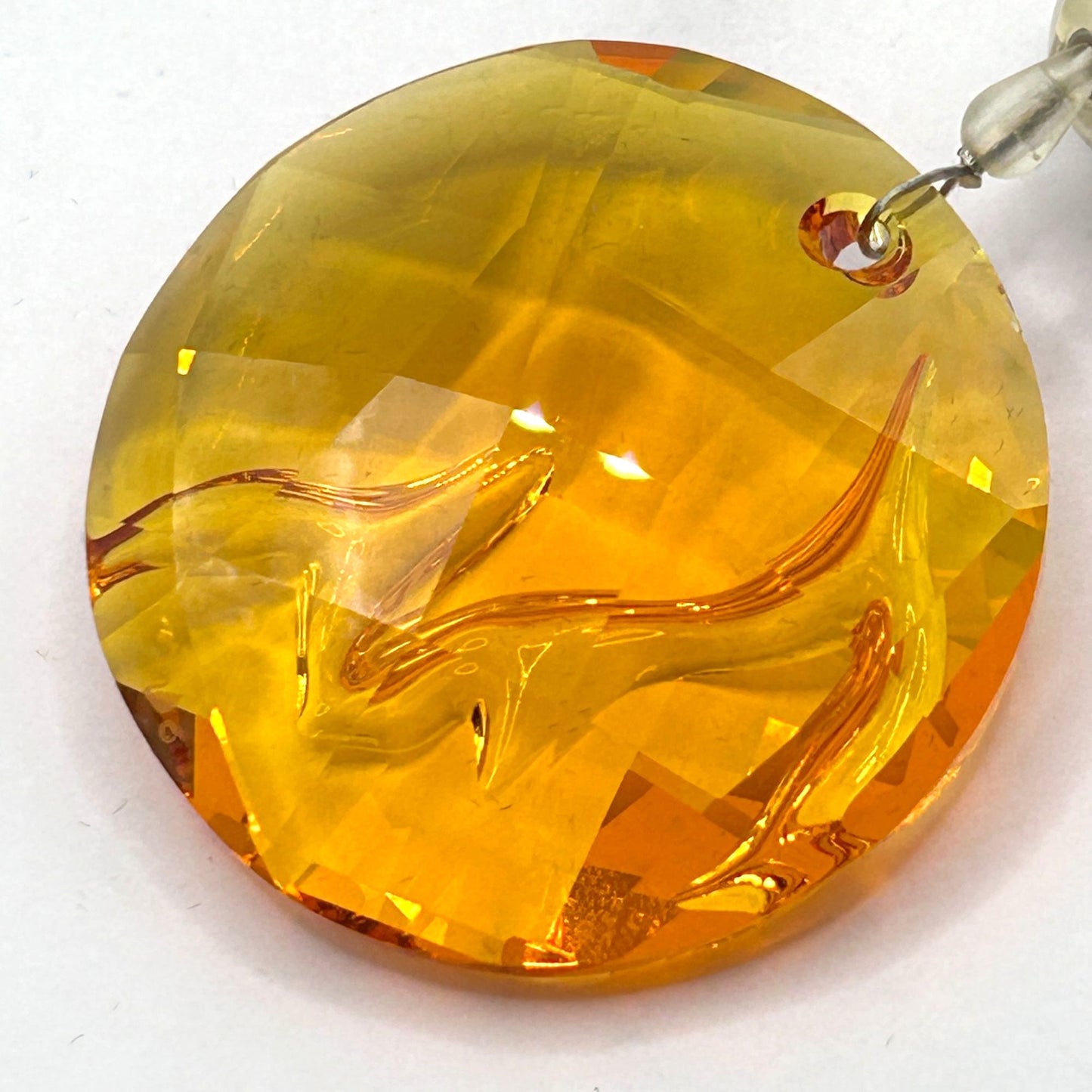 Swarovski Crystal 2010 SCS 1017151 Fire Topaz Window Ornament Used w Box and COA