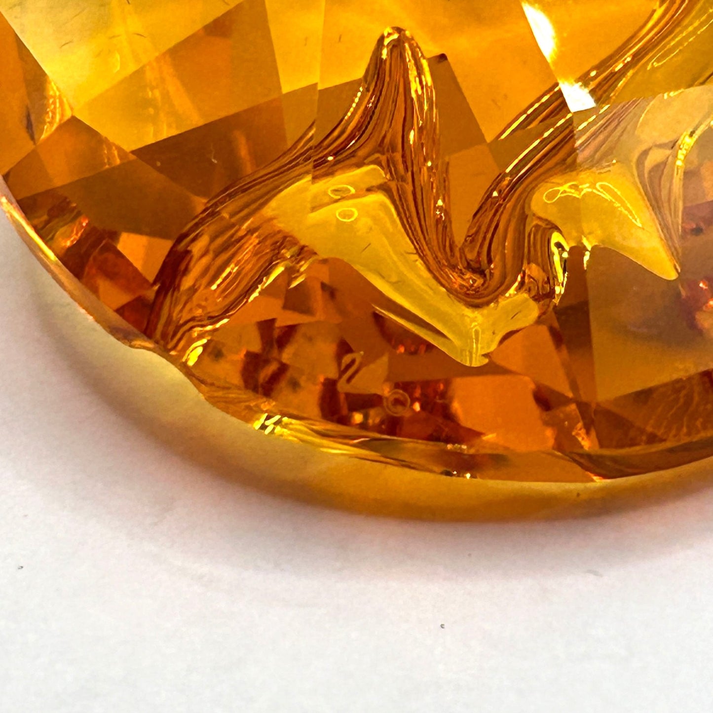 Swarovski Crystal 2010 SCS 1017151 Fire Topaz Window Ornament Used w Box and COA