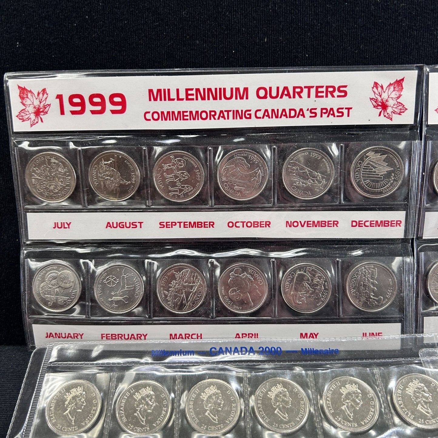Lot of 78, 1999/2000 Canadian Millennium Quarters - Mint in Plastic