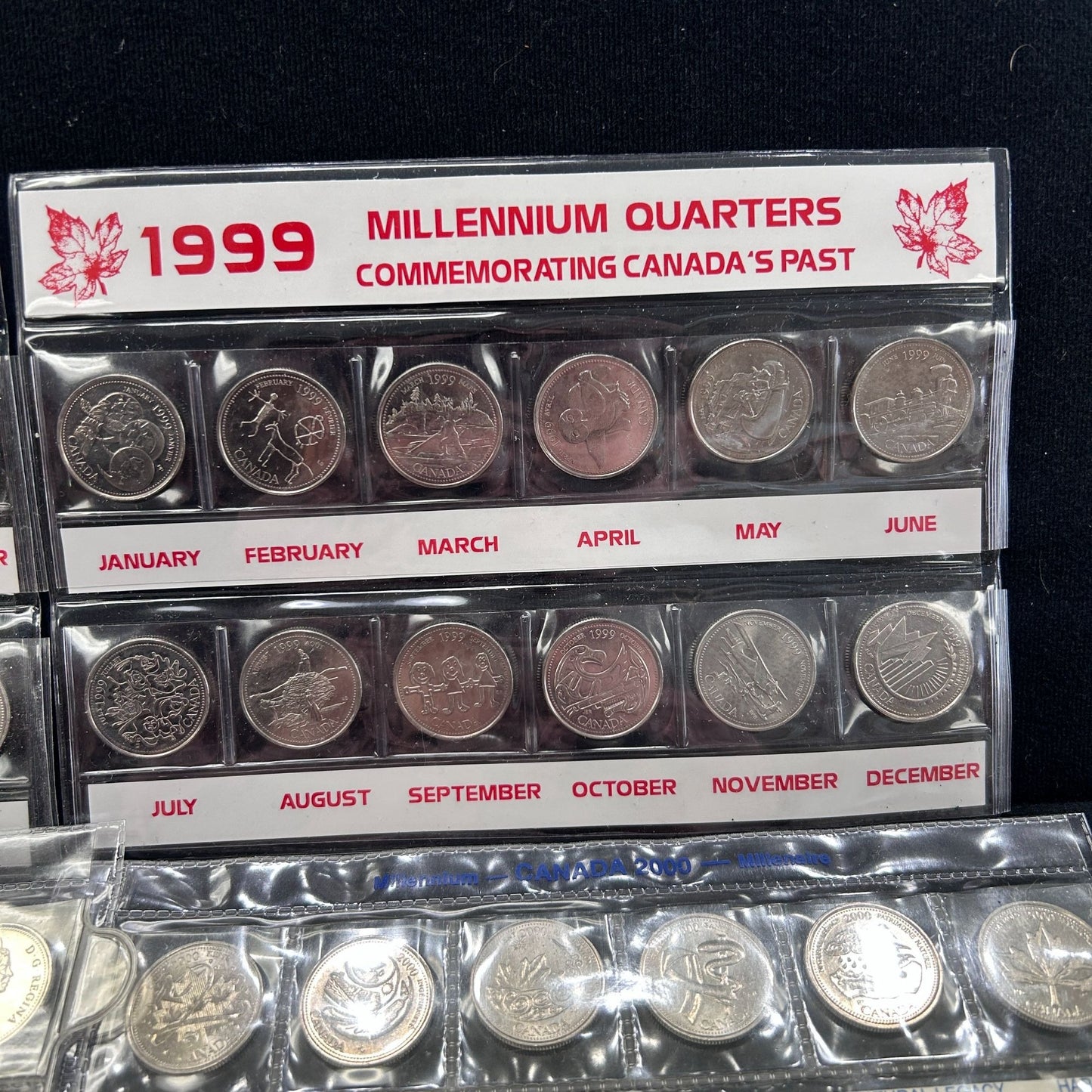 Lot of 78, 1999/2000 Canadian Millennium Quarters - Mint in Plastic