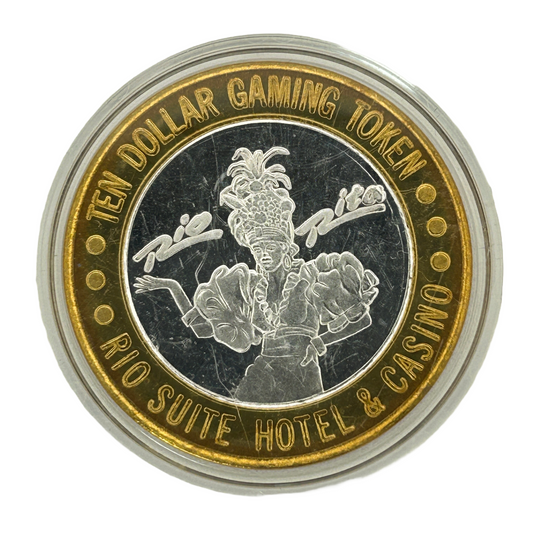 Rio Suite Hotel & Casino Limited Edition $10 Gaming Token .999 Silver