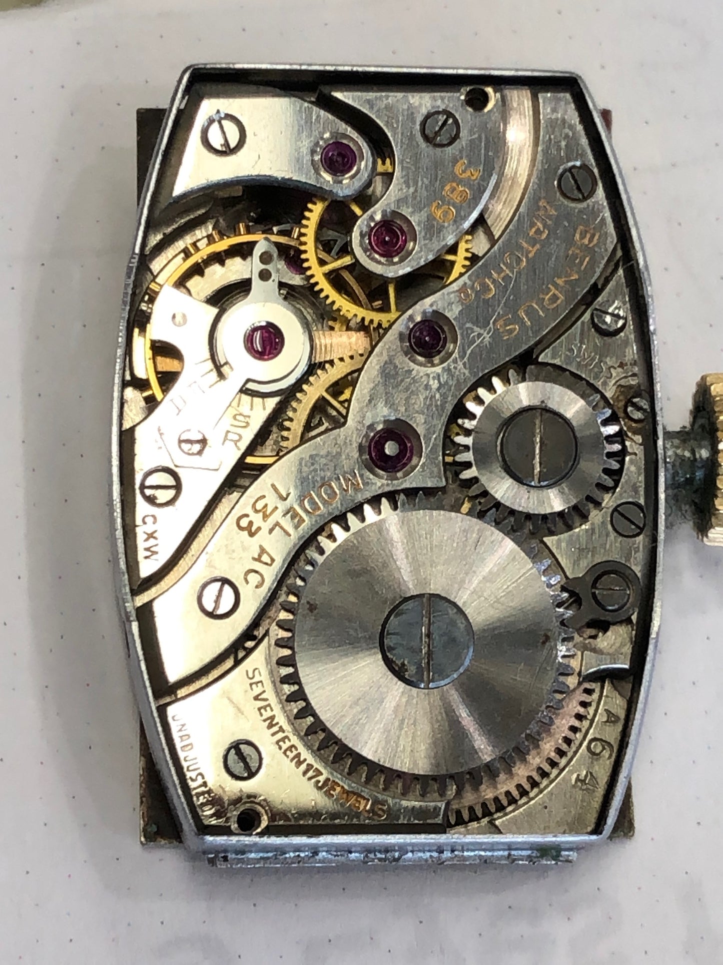 Benrus 17 Jewels Gold Plated Manual Wind Watch #2069453