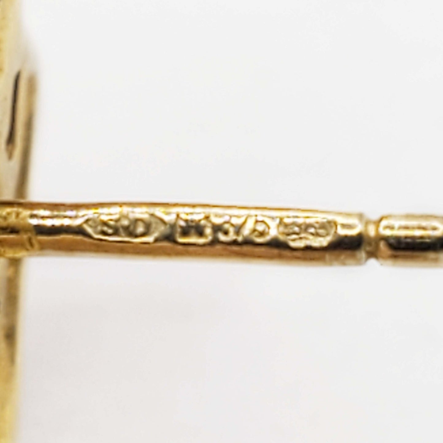 Irish Pear CZ Claddagh Love Loyalty Friendship Earrings 9k Gold