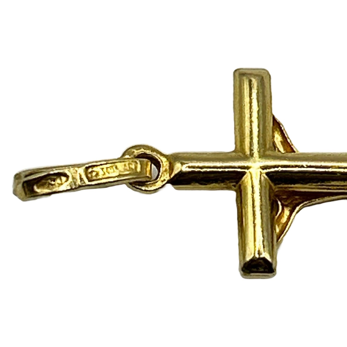 18k Yellow Gold Crucifix/Cross Necklace Pendant Baby Charm