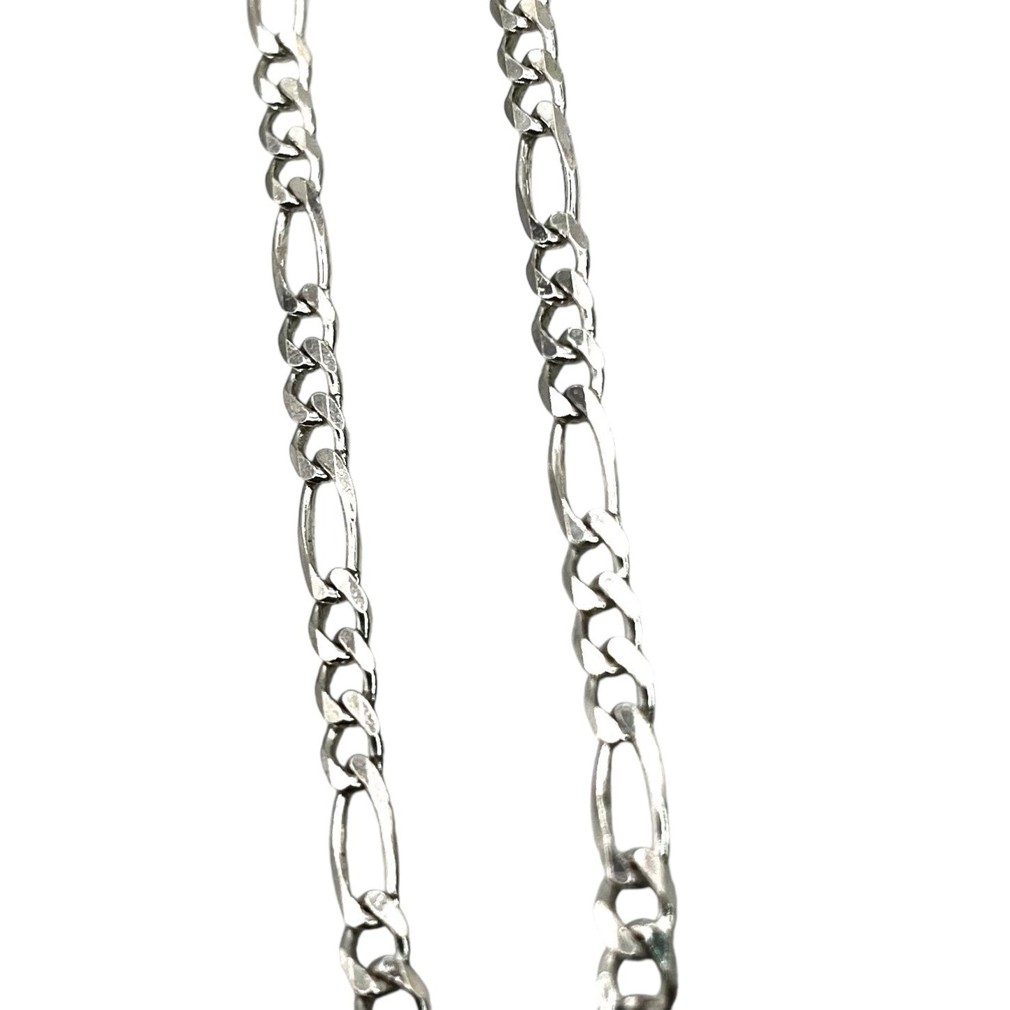 925 Italy Sterling Silver Men's Figaro Chain Necklace 20 Inch 4mm Classic