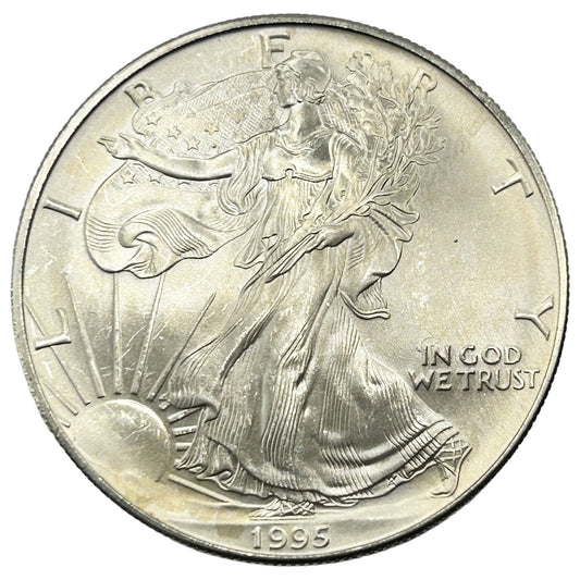 1995 Silver American Eagle 1 Troy oz .999 Fine Silver One Dollar $1 Coin