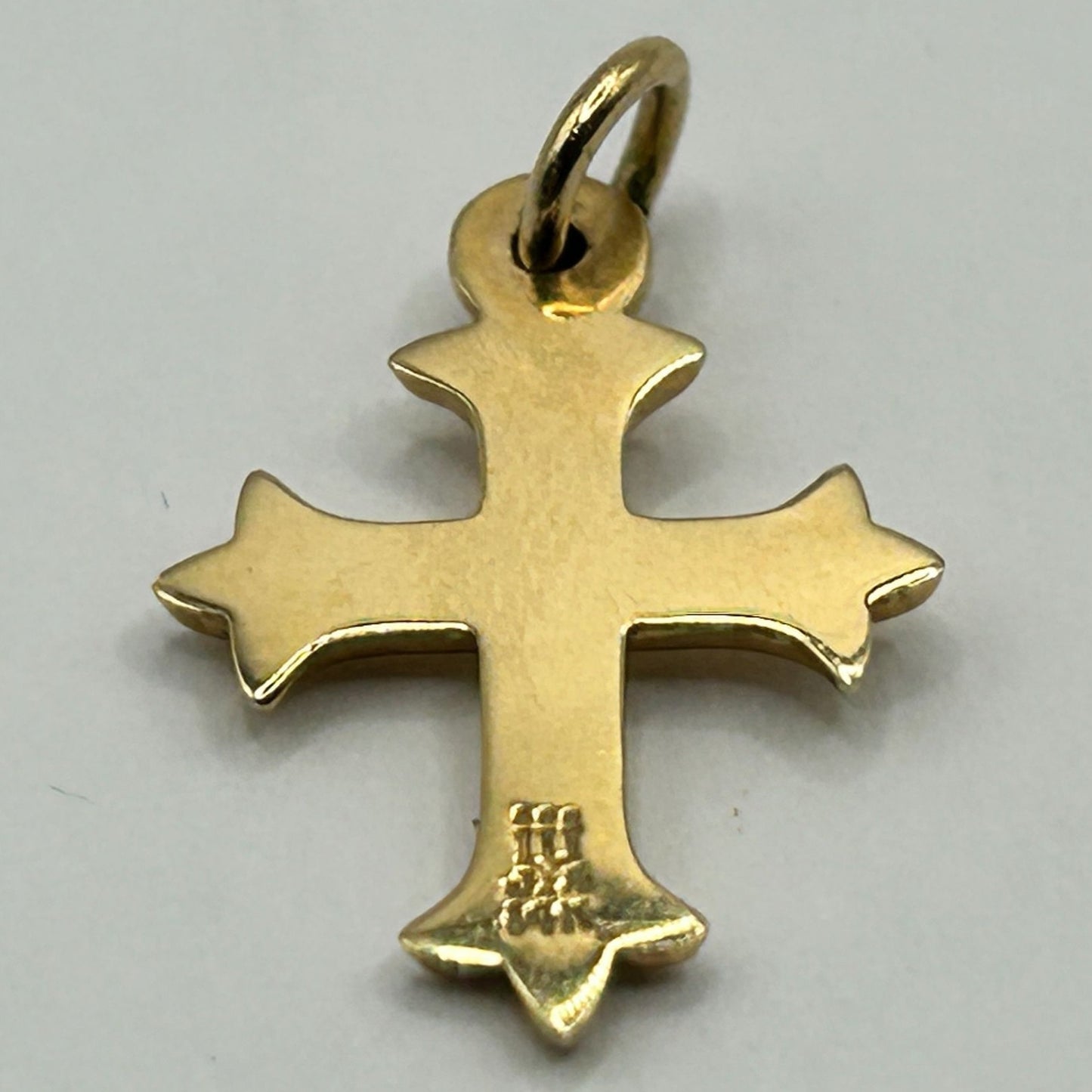 James Avery Fleuree Cross 14K Gold Necklace Pendant - 1.5g