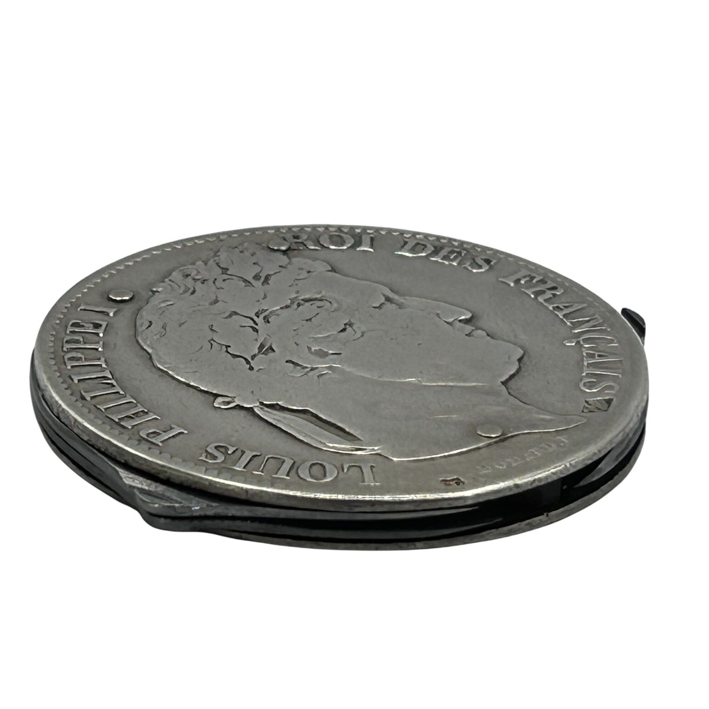 Silver Louis Philippei Des Francis 1840 5 Franc Coin made into a Manicure Set