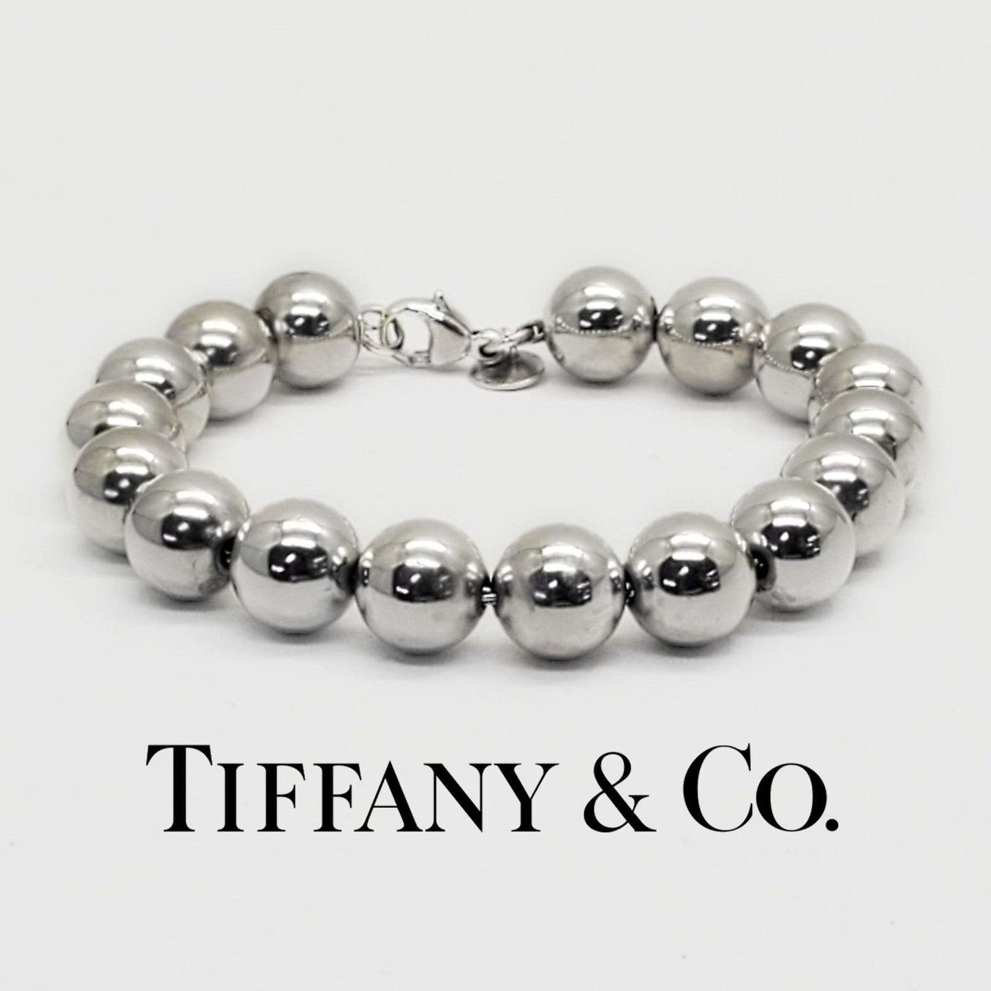 Tiffany & Co HardWear 10mm Ball Bracelet Sterling Silver Medium