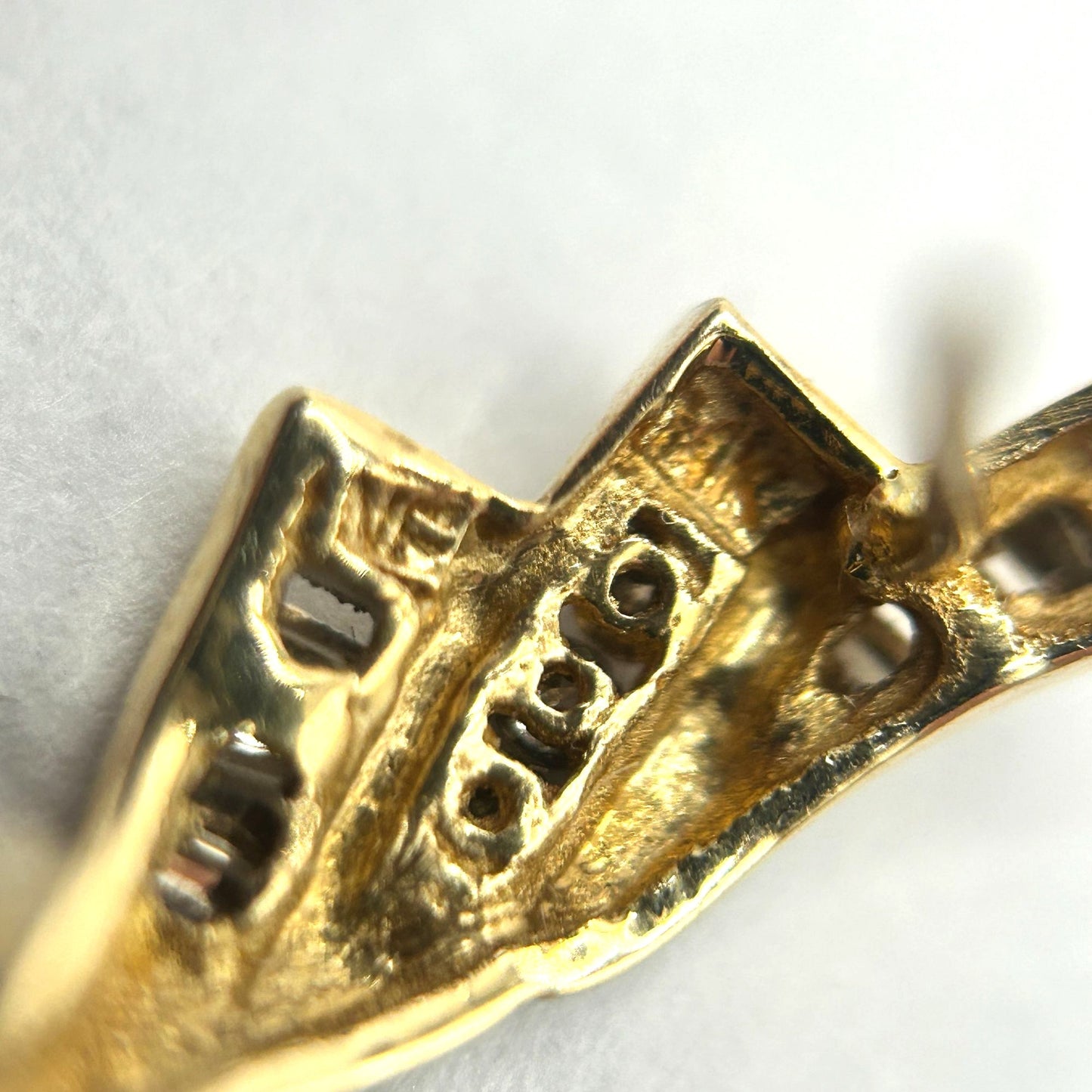 14k Yellow Gold Chocolate & White Diamond Stud Earrings