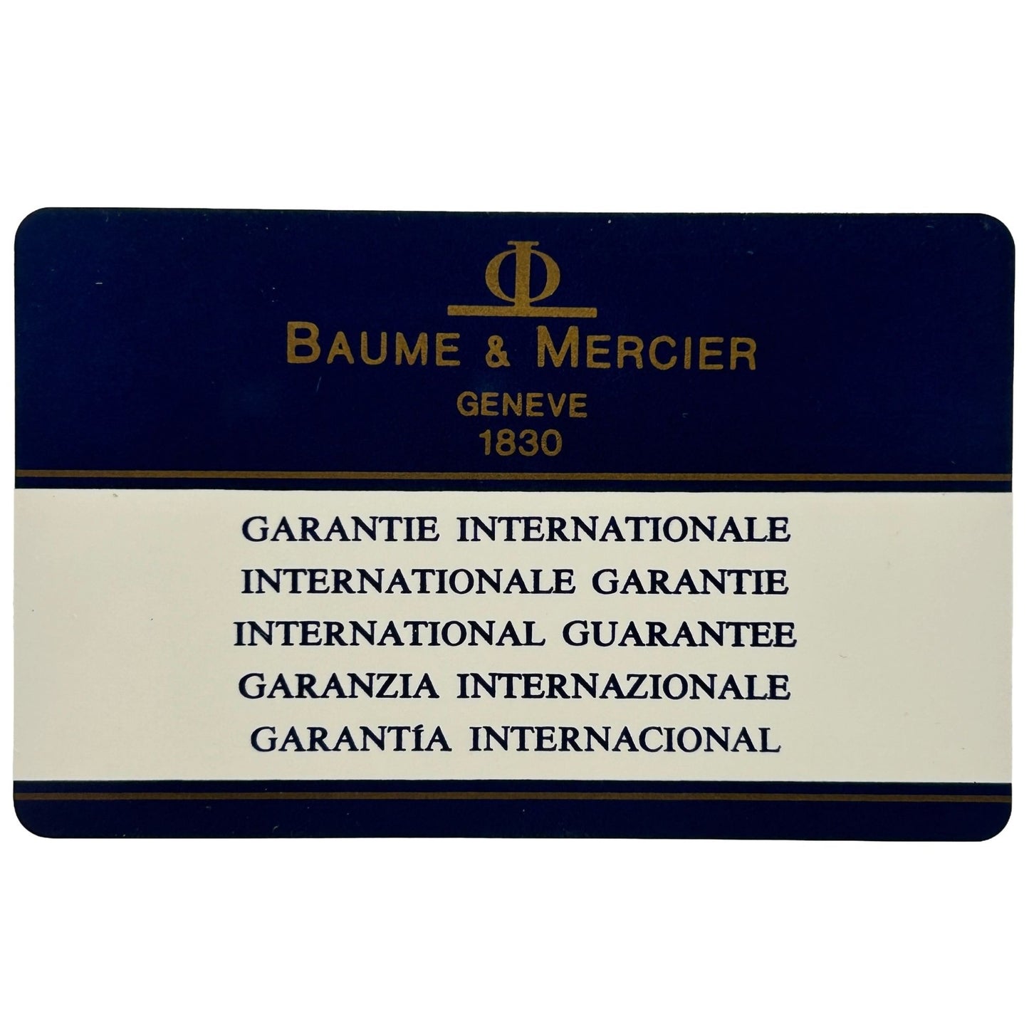 Vintage Brown Velvet Baume & Mercier Watch Box with Warranty Card (No Watch)