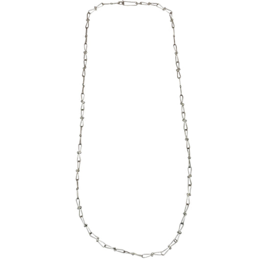 925 Sterling Silver Paperclip Style Chain Necklace 26 Inches 3.5mm