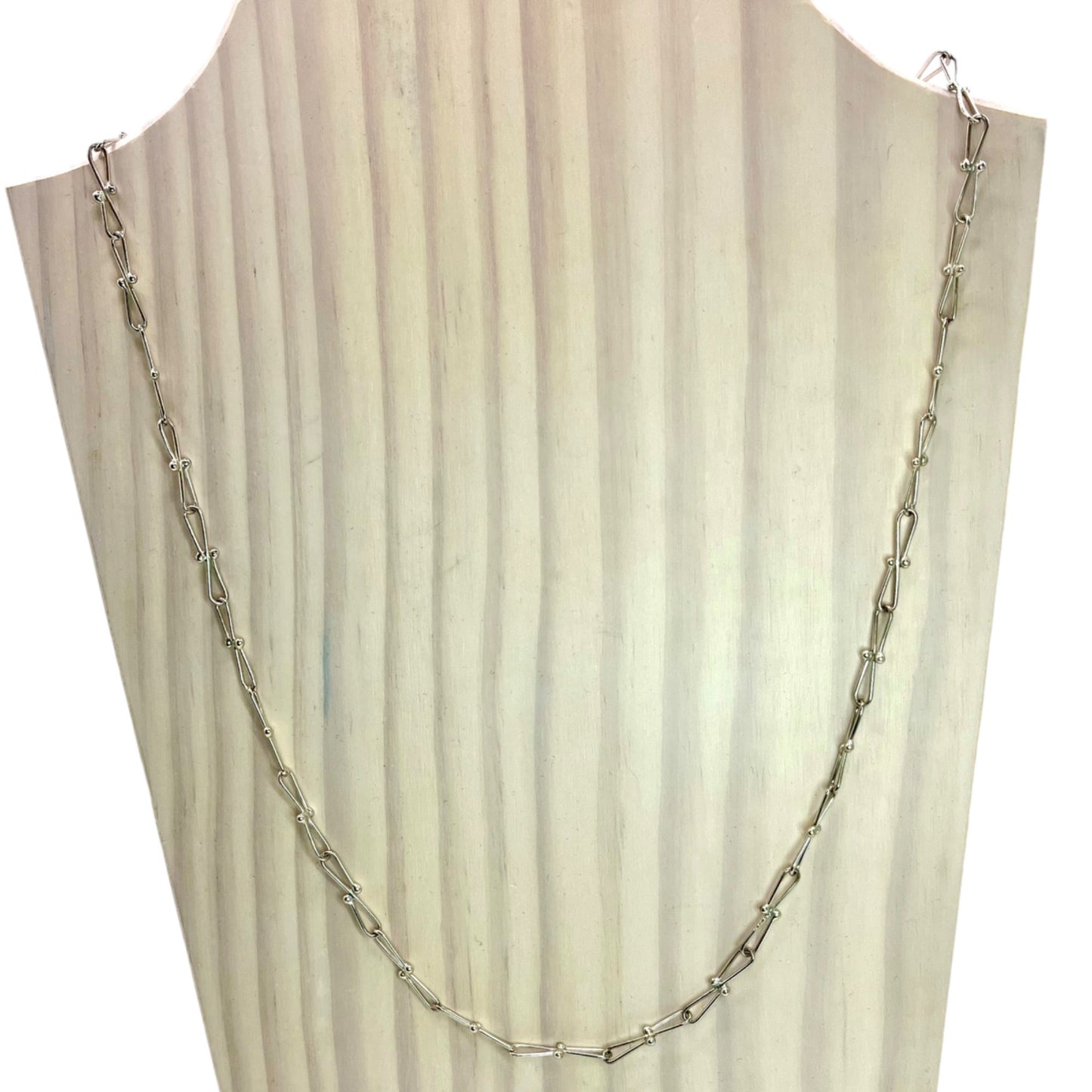 925 Sterling Silver Paperclip Style Chain Necklace 26 Inches 3.5mm