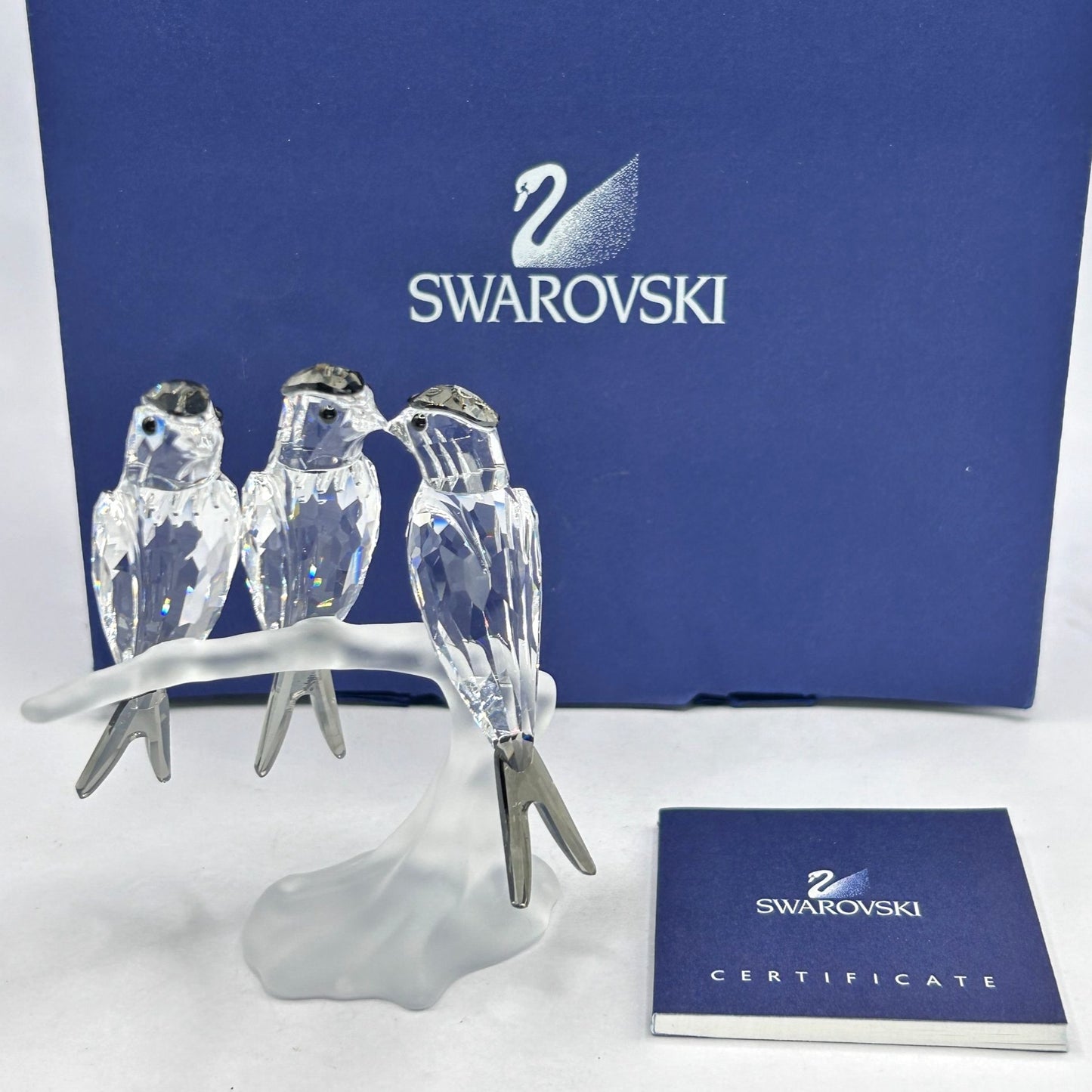 Swarovski Crystal 892039 Swallows In Box With Certificate
