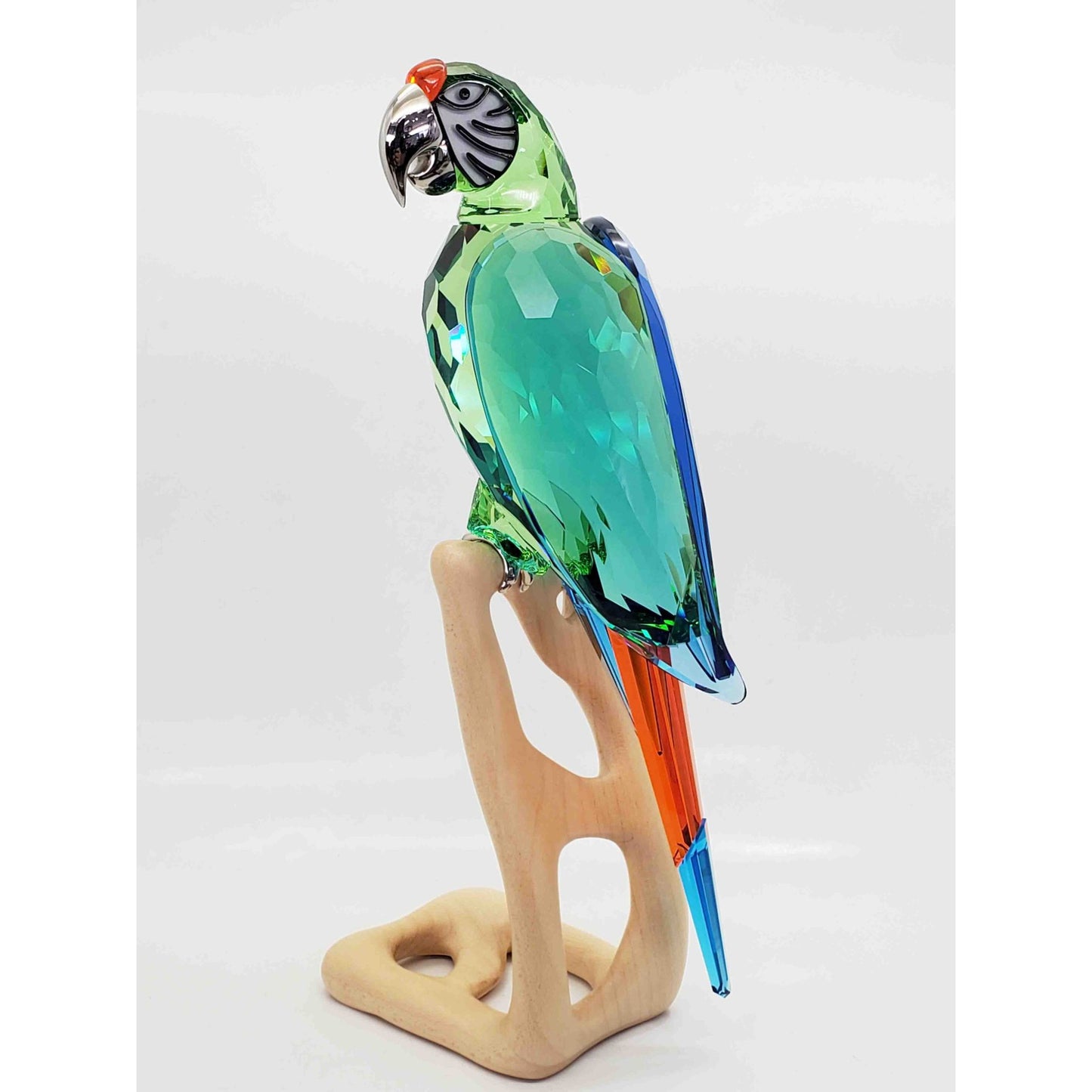 Swarovski Crystal #985824 Chrome Green Macaw Color Figure