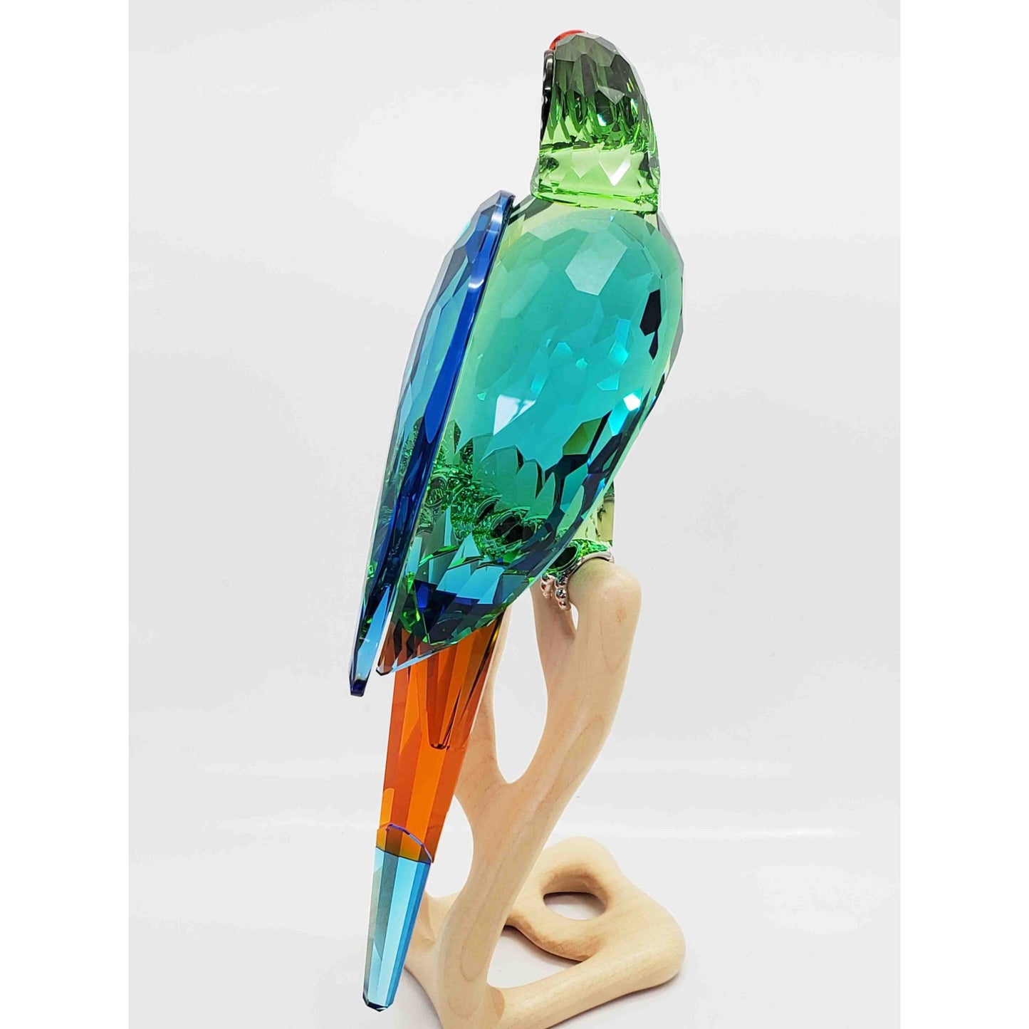 Swarovski Crystal #985824 Chrome Green Macaw Color Figure