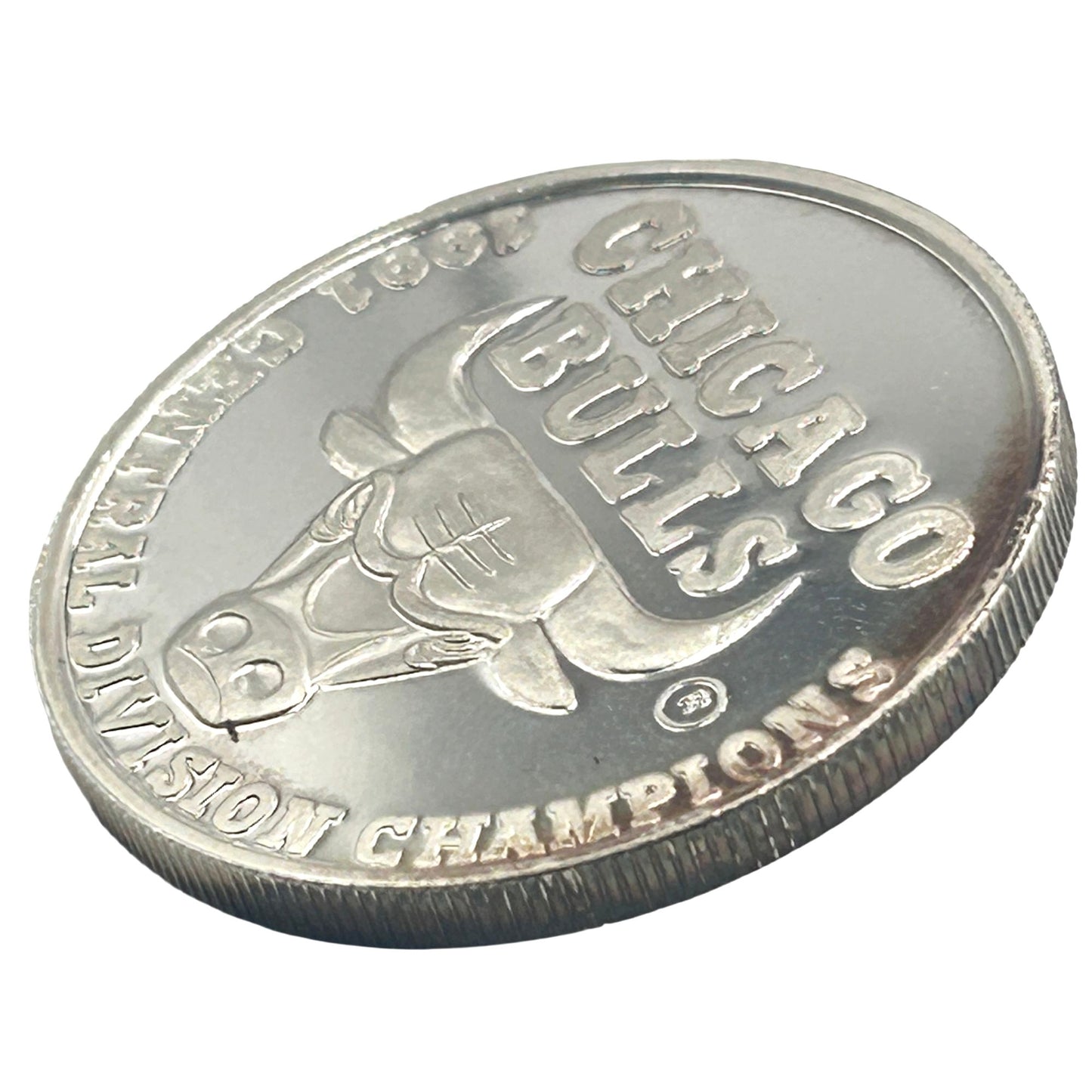 1991 CHICAGO BULLS Central Division Champs 1 Troy Oz .999 Silver Stadium #0792