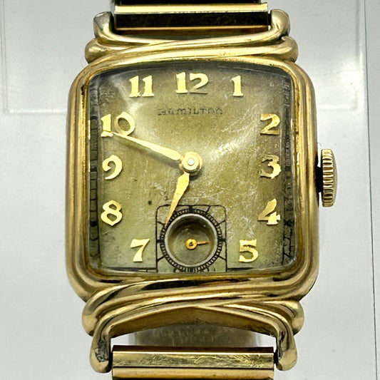 Hamilton 1940s 10k Gold Filled Wristwatch 980 Movement 17 Jewels - WORKING