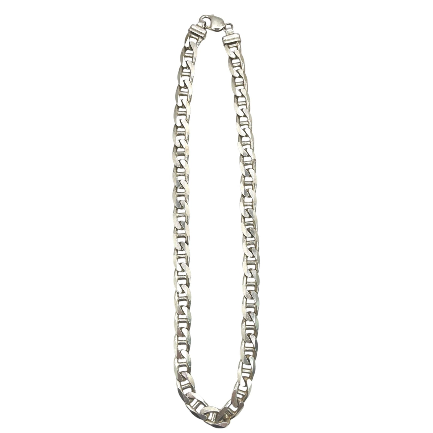 925 Sterling Silver Men's Mariner Chain Necklace 20 Inch 10mm Classic