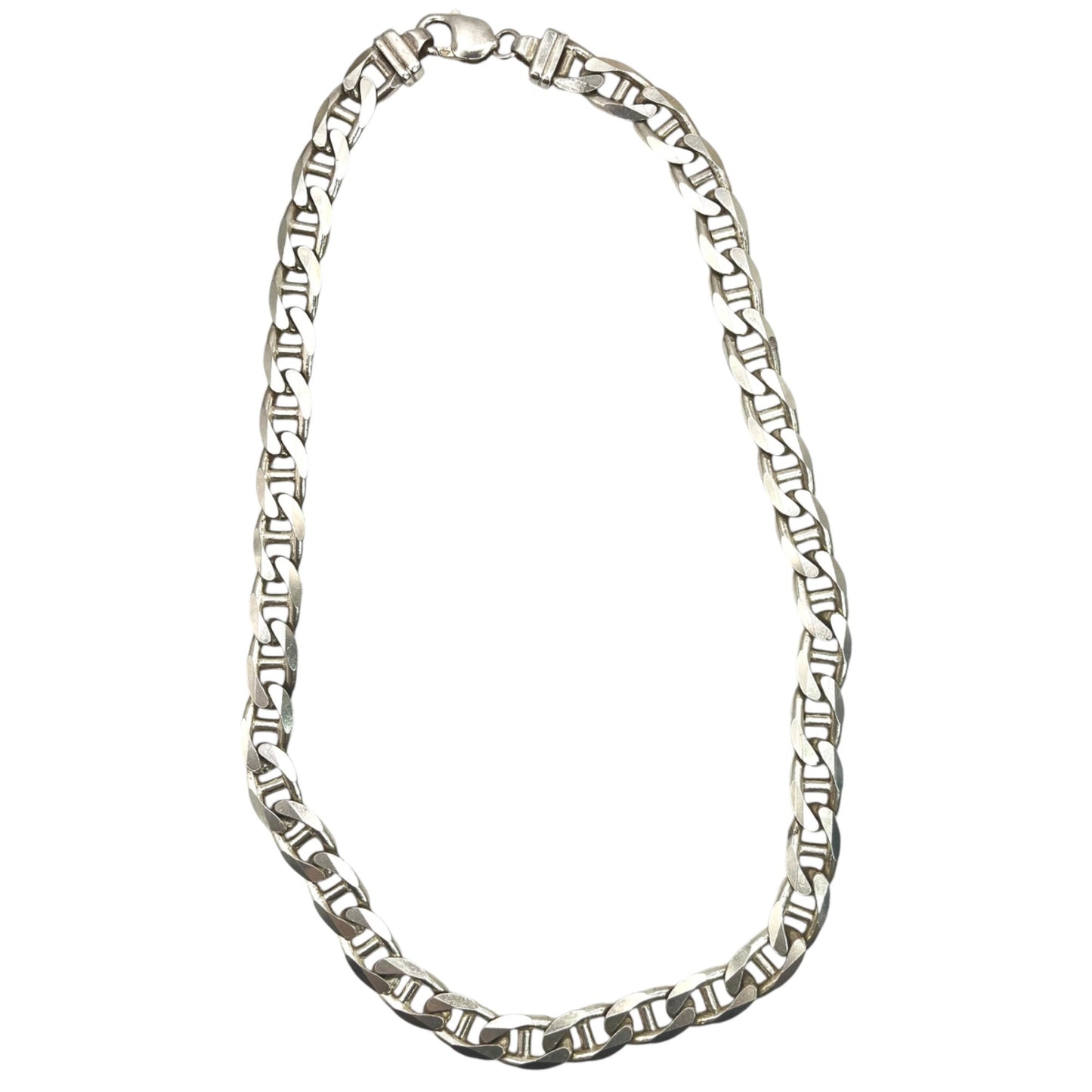 925 Sterling Silver Men's Mariner Chain Necklace 20 Inch 10mm Classic