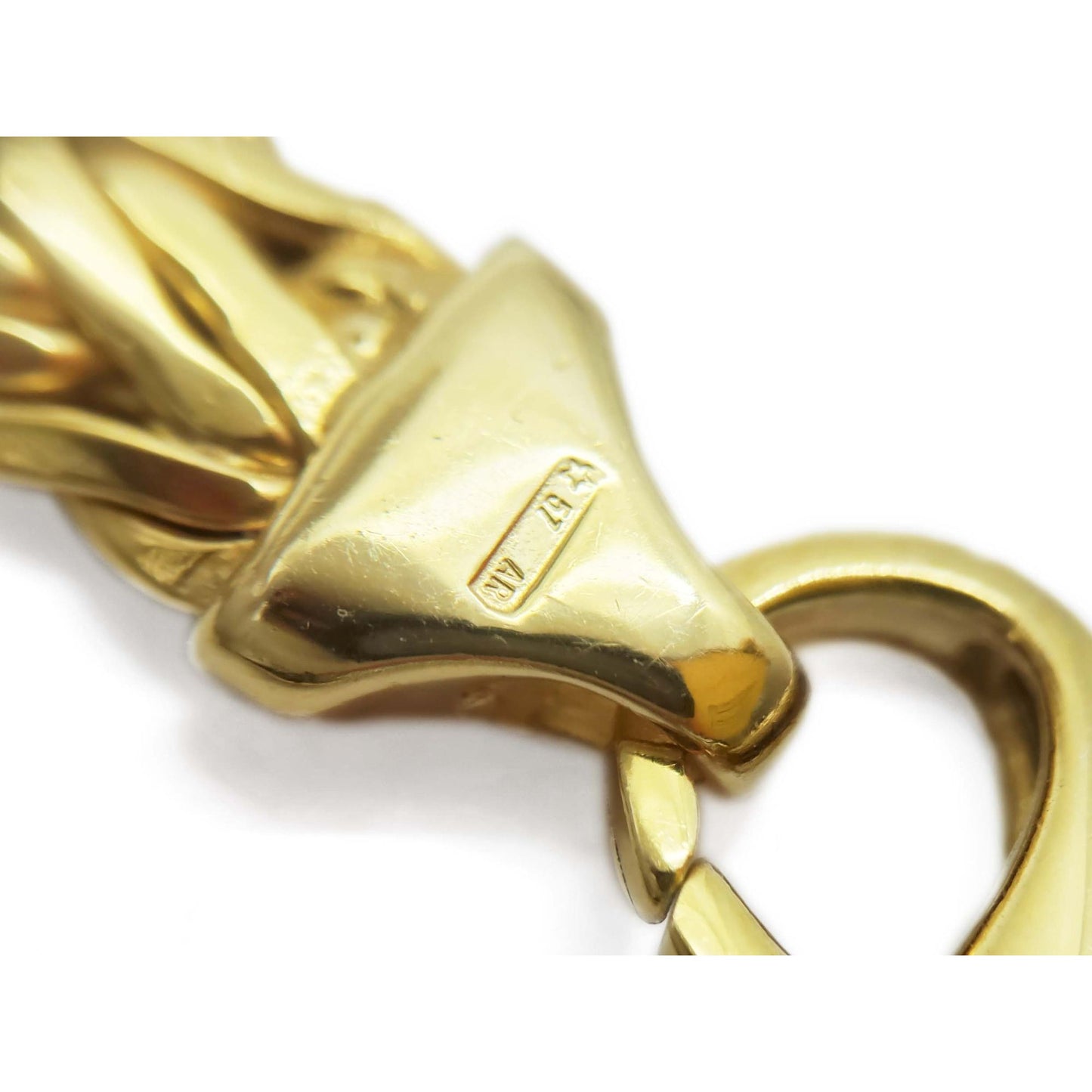 7mm Wide Italian Byzantine Style Chain Necklace 14k Gold 17" Long 20.2 Grams